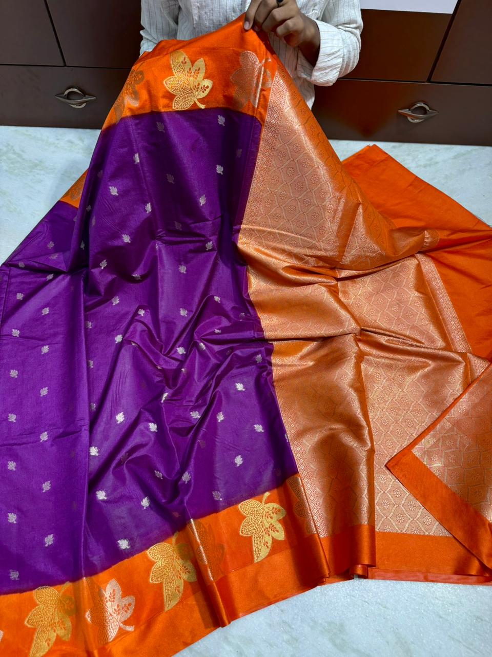 Benaresi dupion soft silk saree