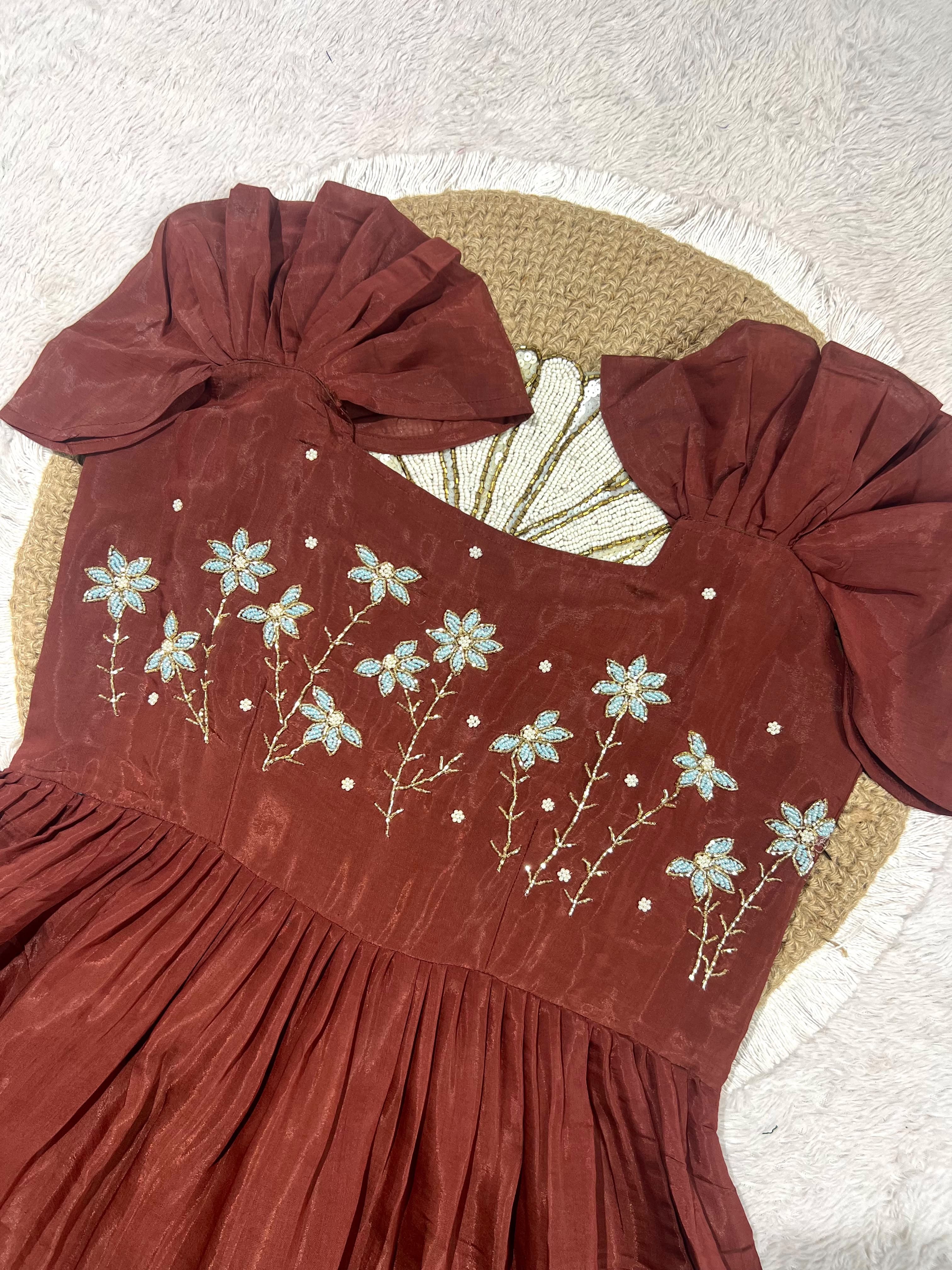 Elegant maggam work gown 👗