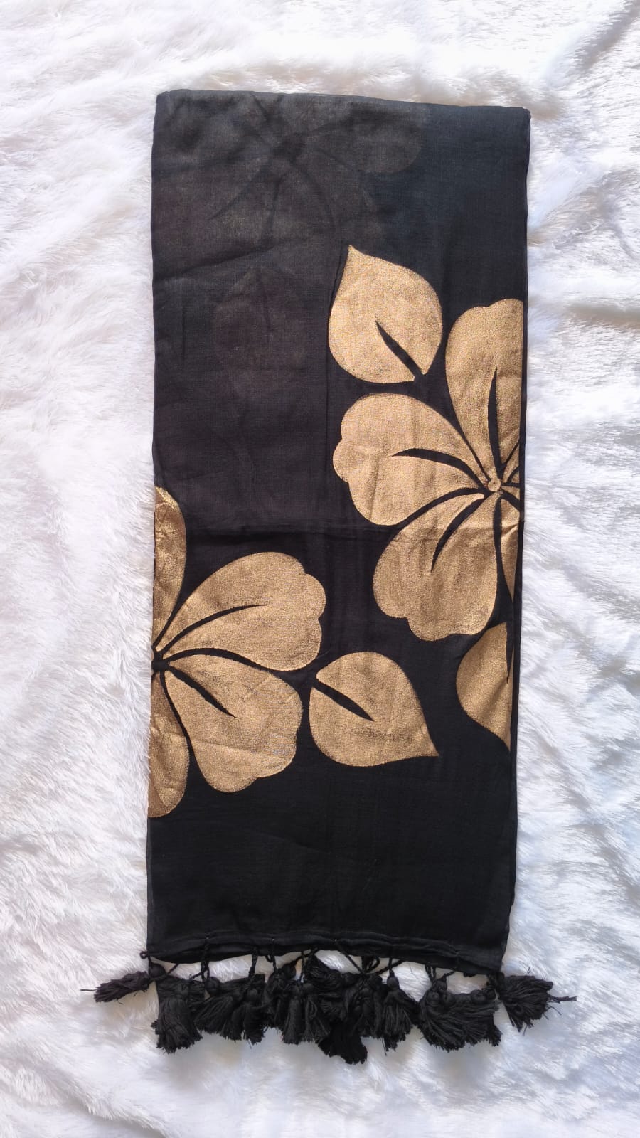 Pure Mul Cotton big flowers design saree