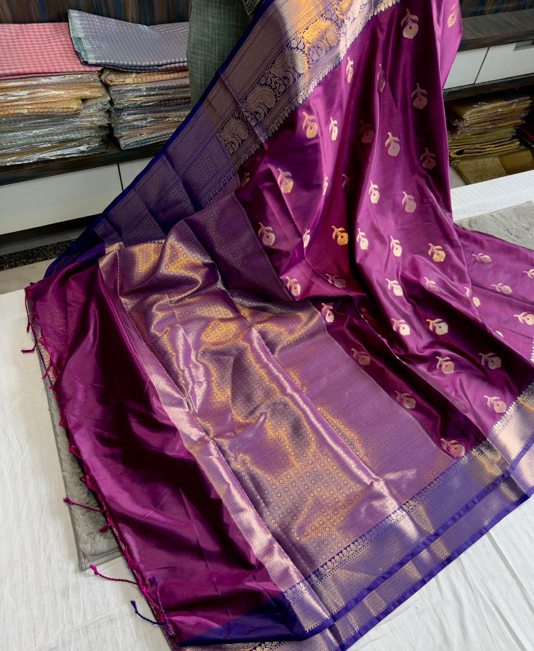 Soft katan silk saree