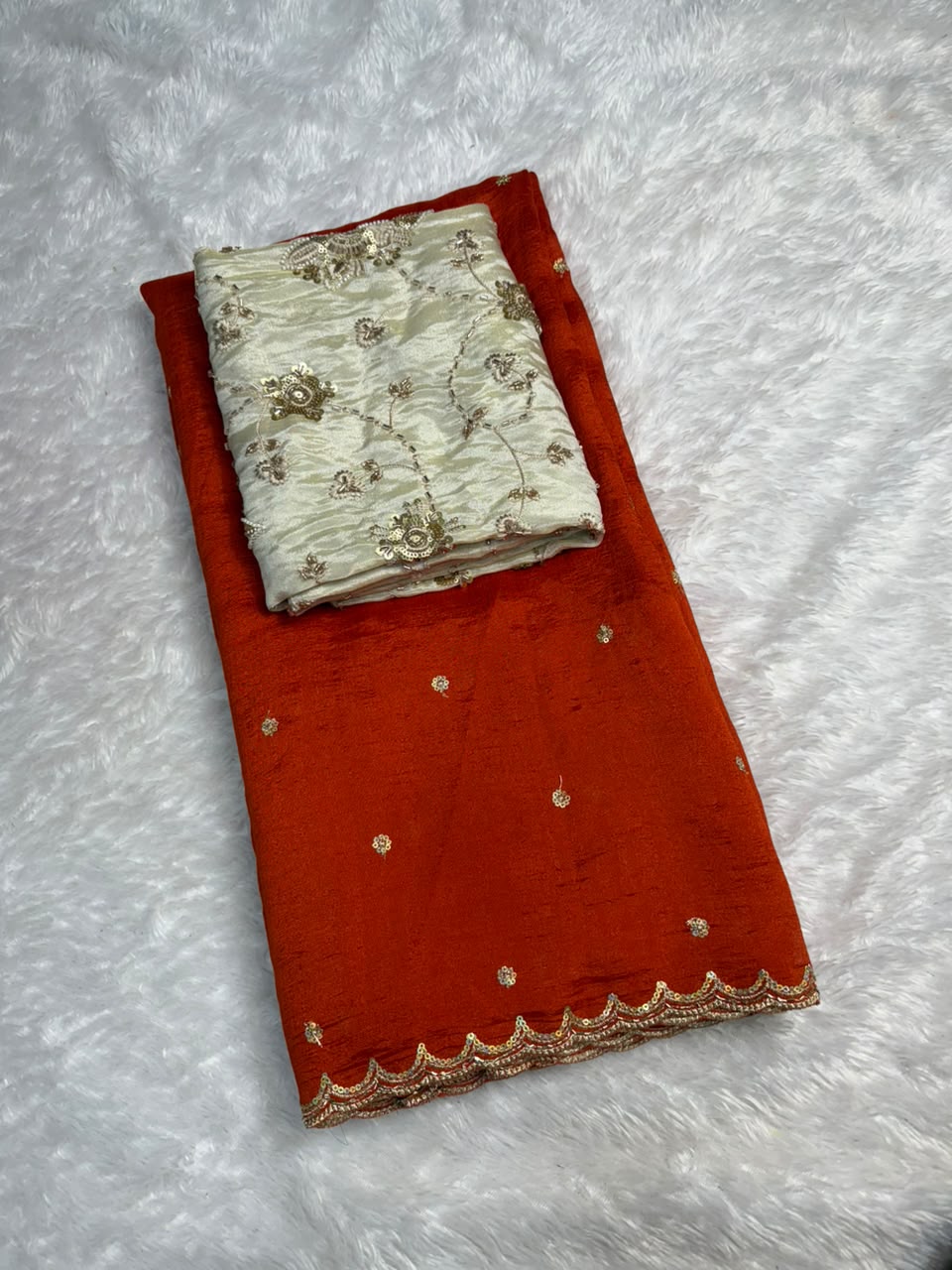 Vichitra silk designer saree ✨