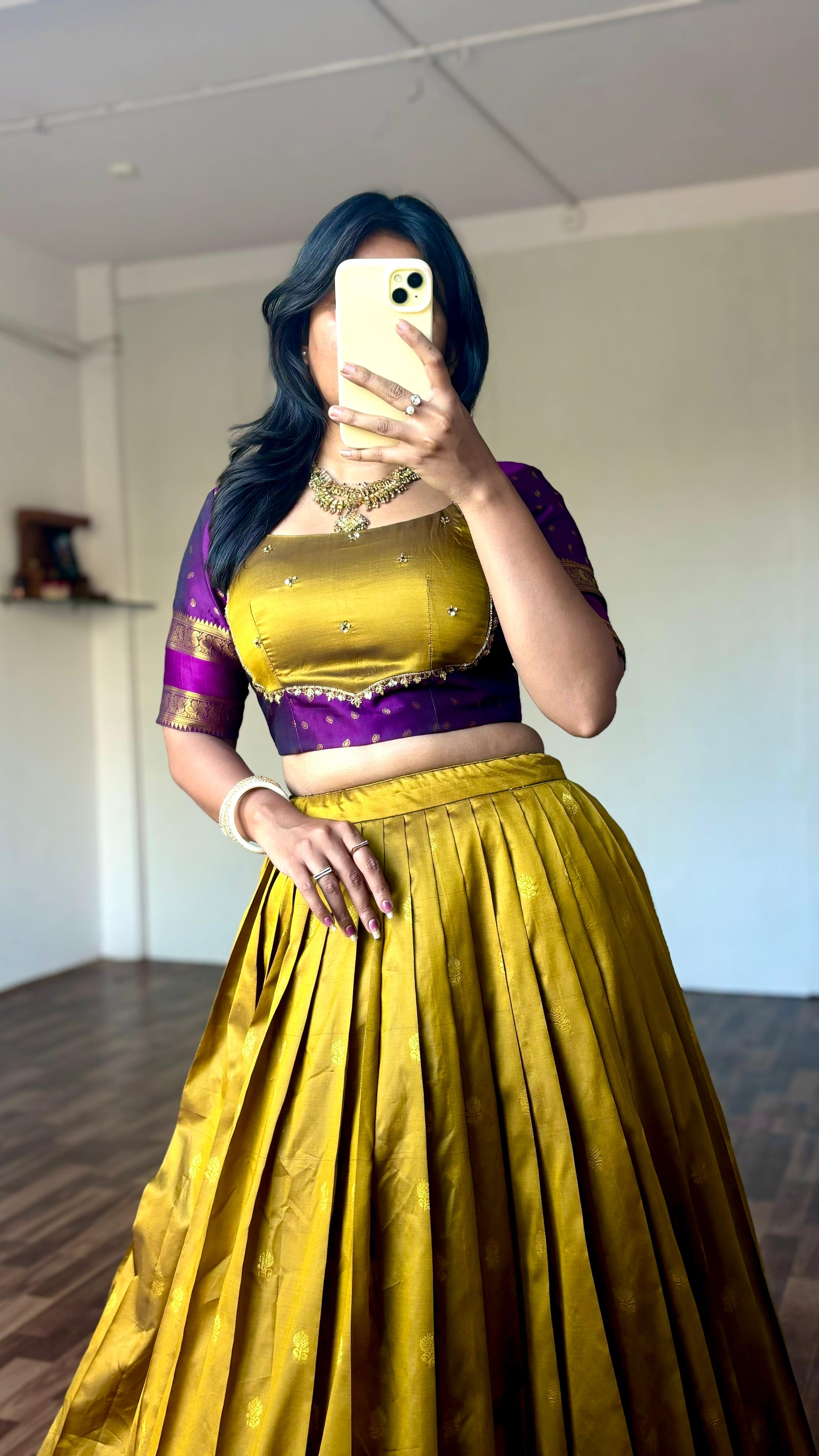 Maggam work lehenga set