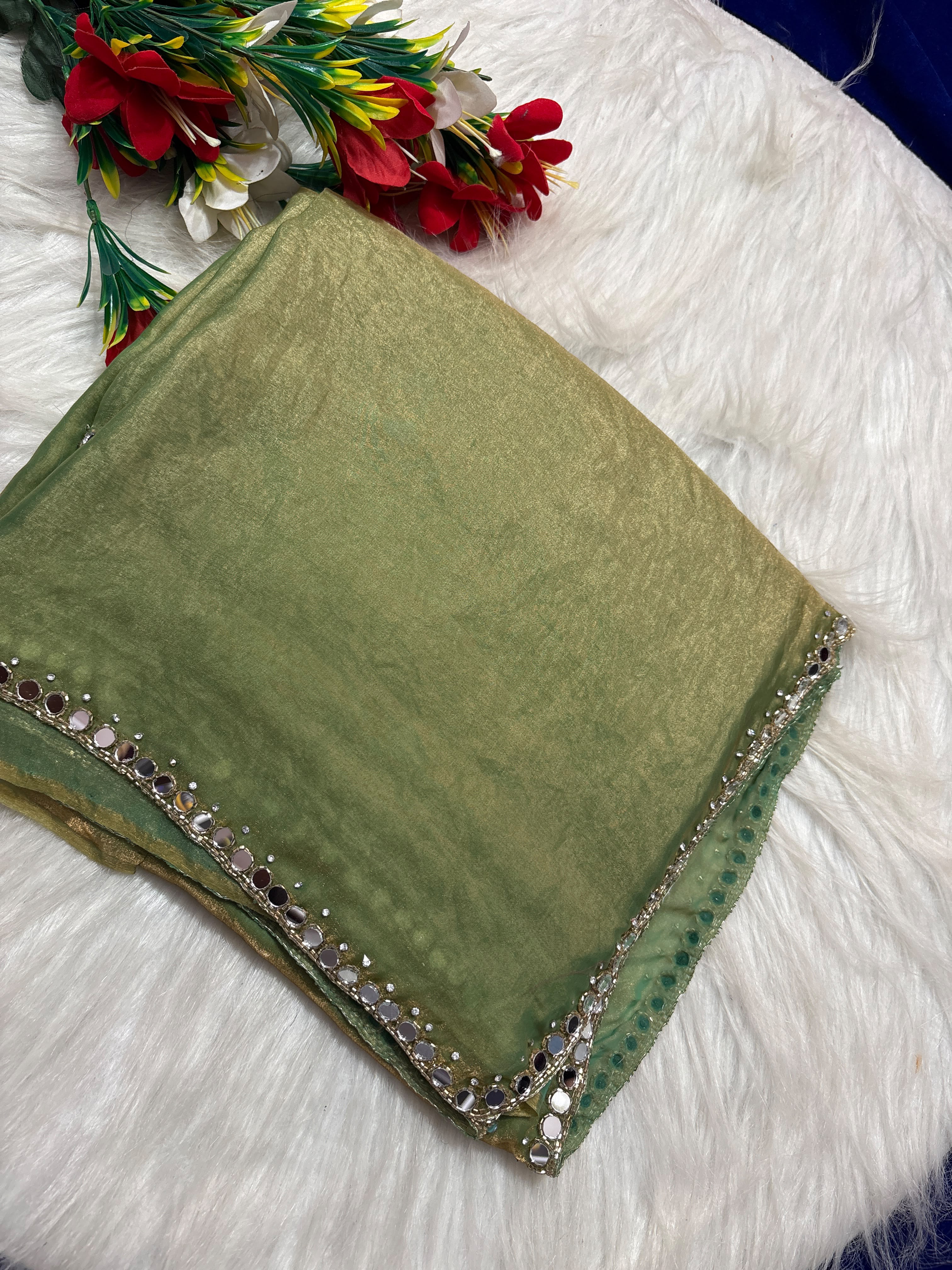 Neela mirror work sarees ✨