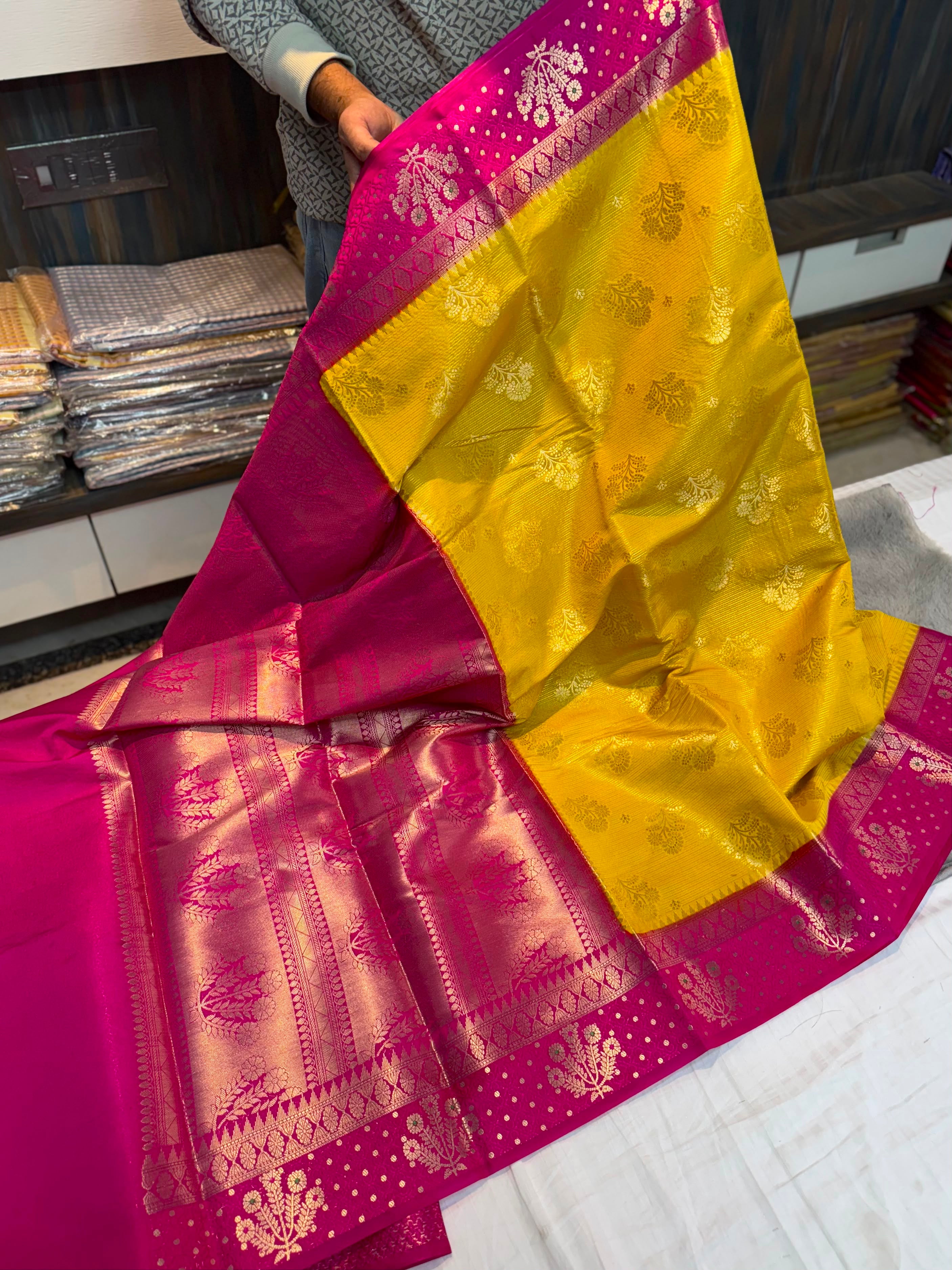 Banarasi semi Rao mango soft silk sarees