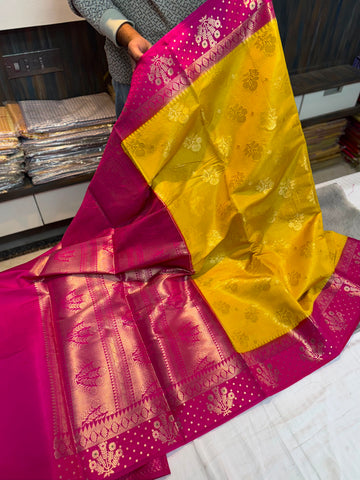 Banarasi semi Rao mango soft silk sarees