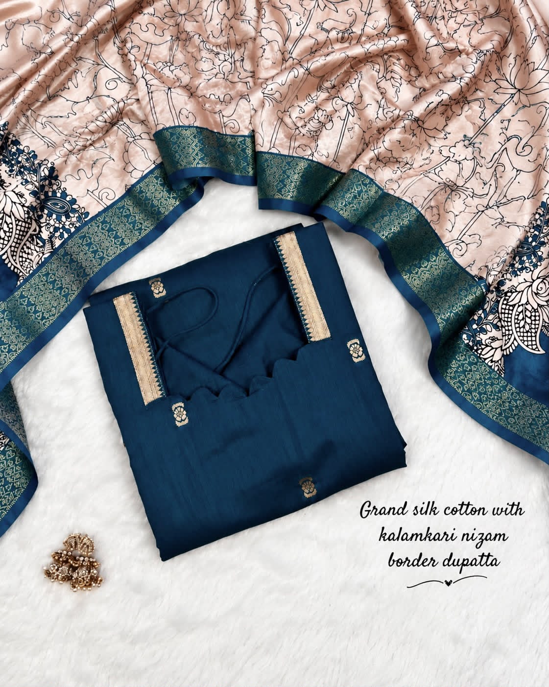 Mangalagiri butta silk cotton Top with Duppatta ✨