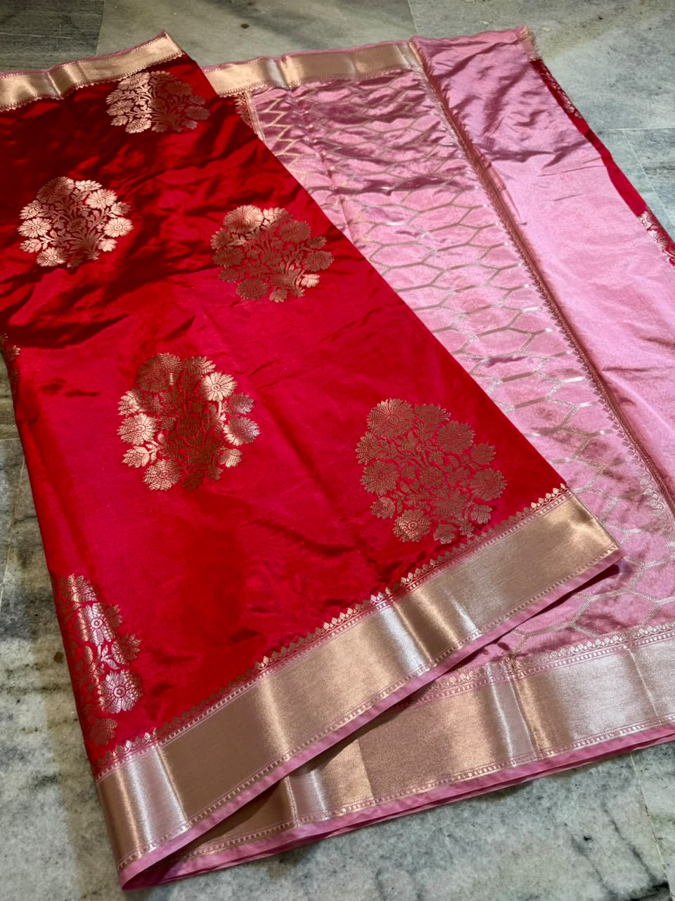 Banarasi katan silk fabric saree