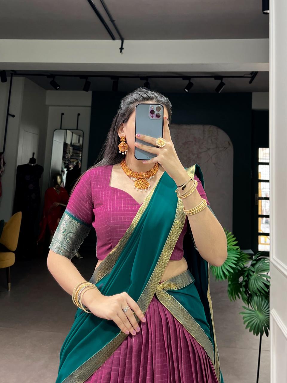 Dola checks lehenga