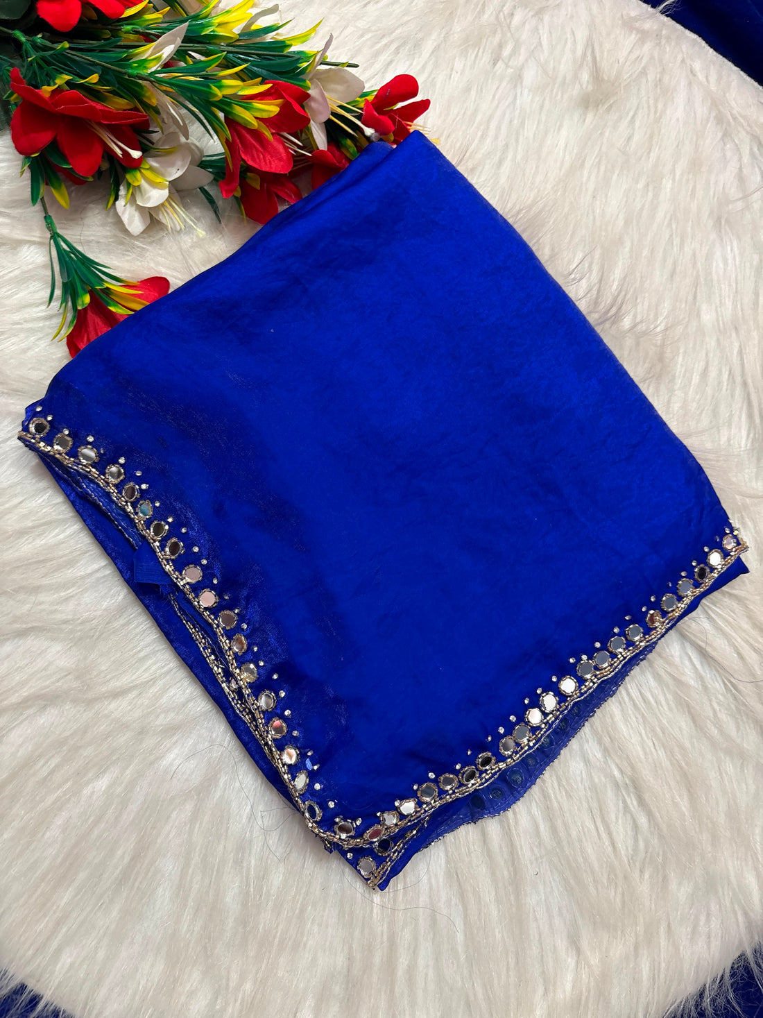 Neela mirror work sarees ✨