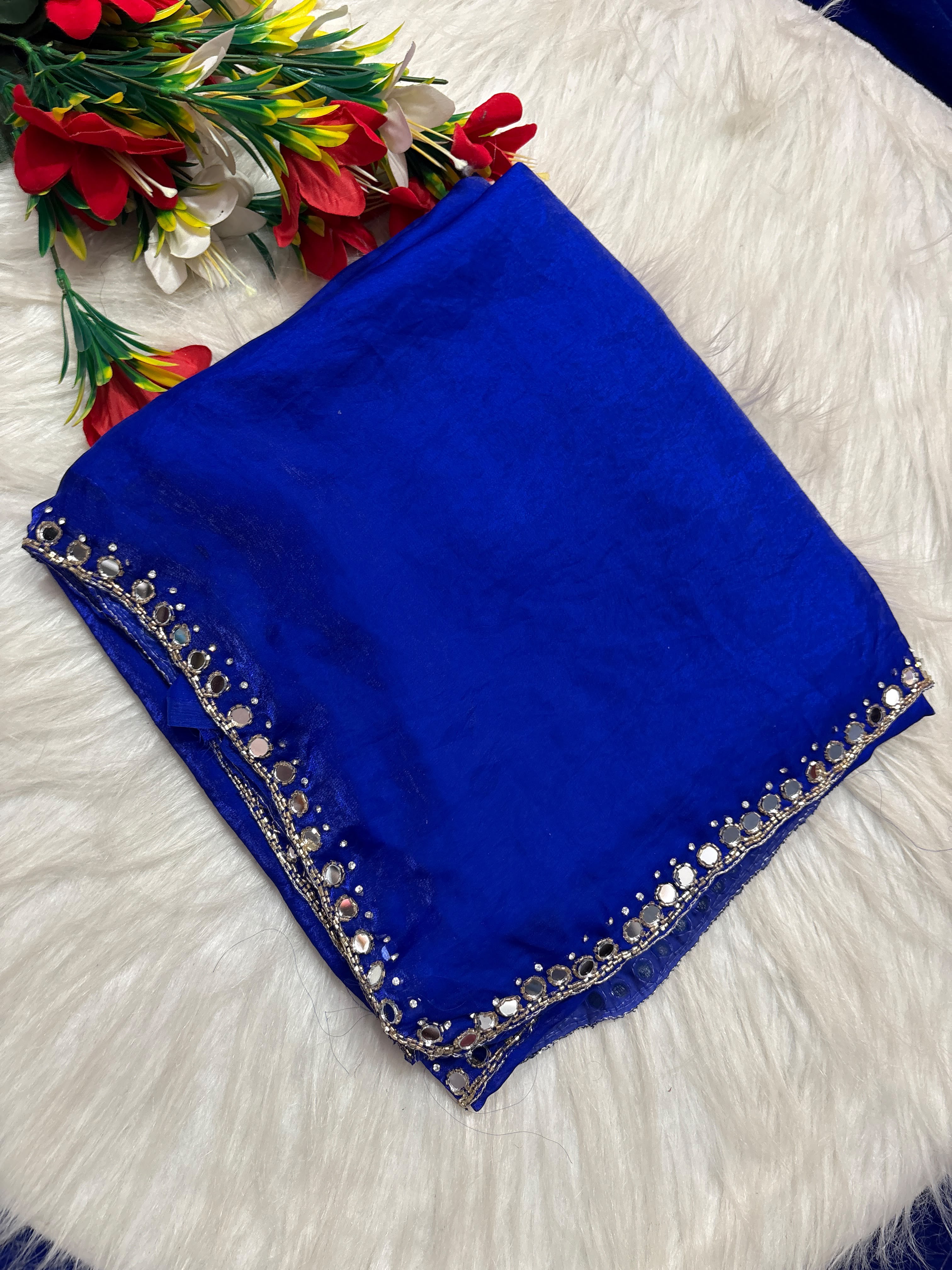 Neela mirror work sarees ✨
