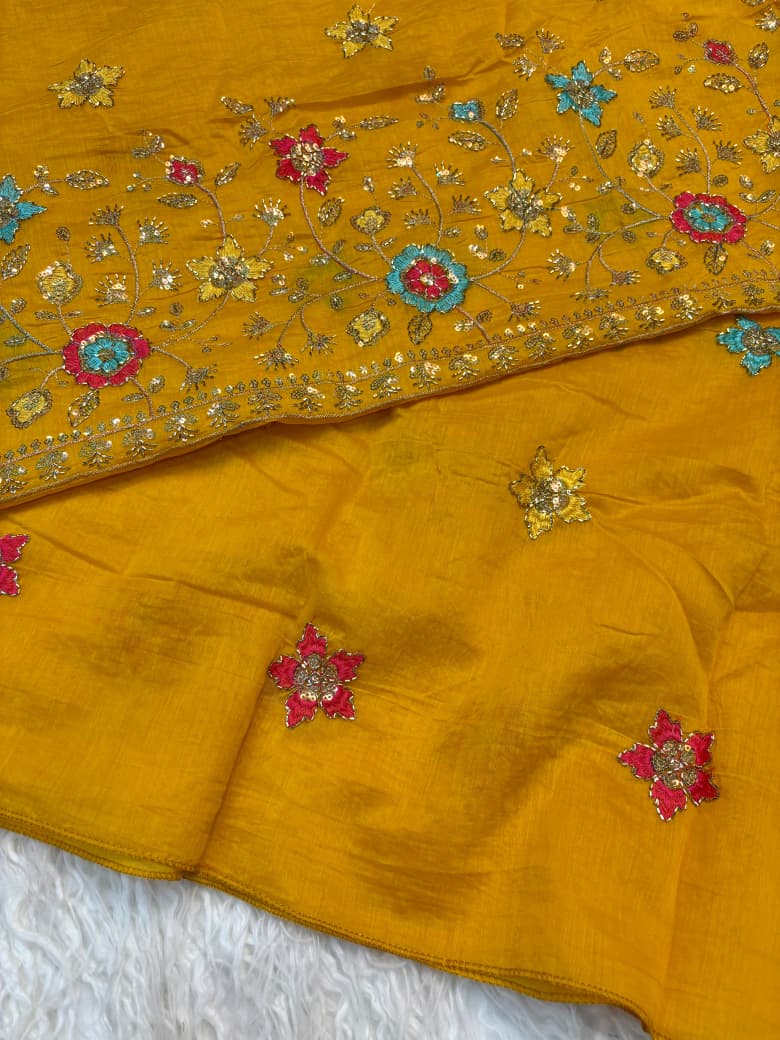 Mull cotton designer saree ✨