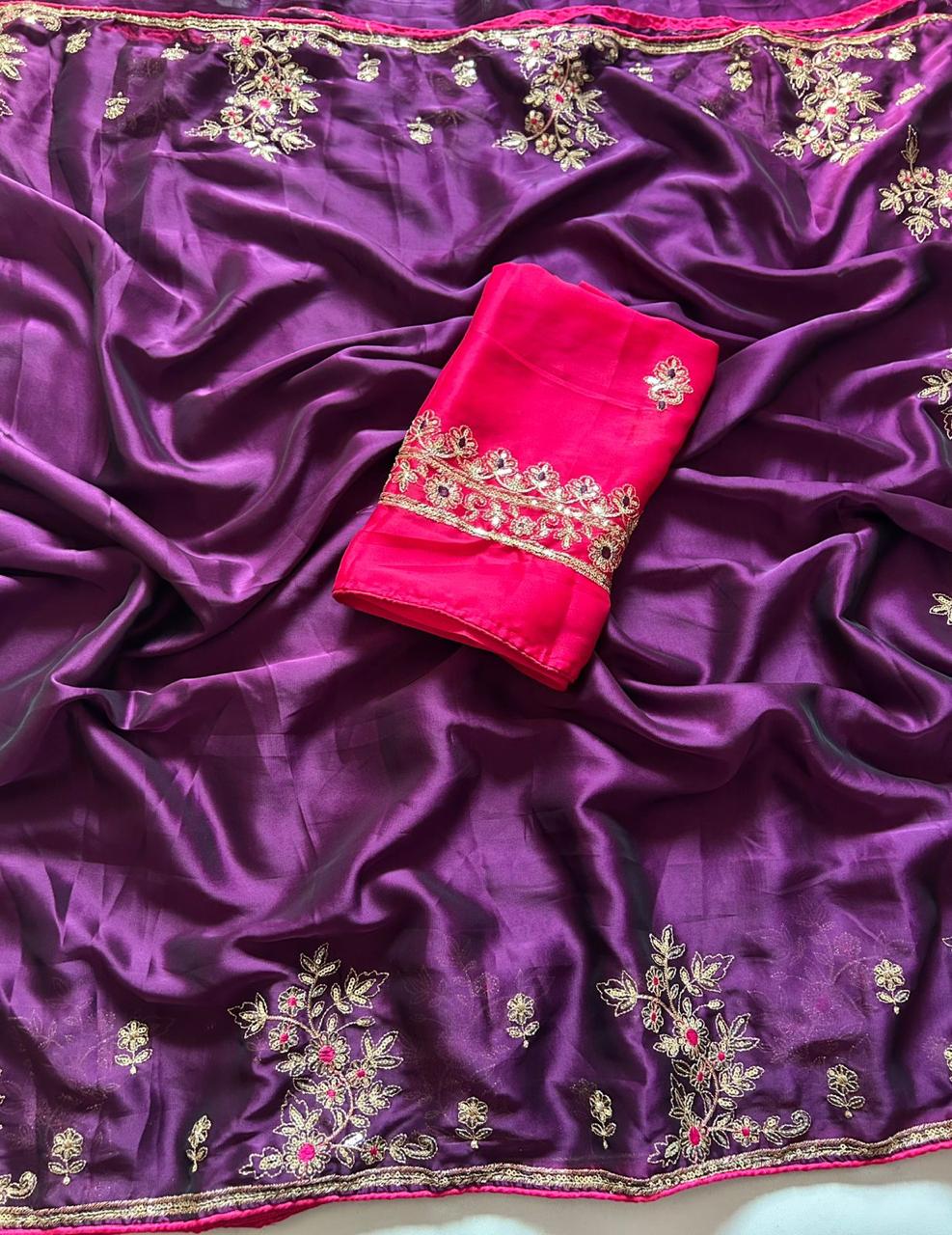 Celebrity inspired soft rangoli silk saree