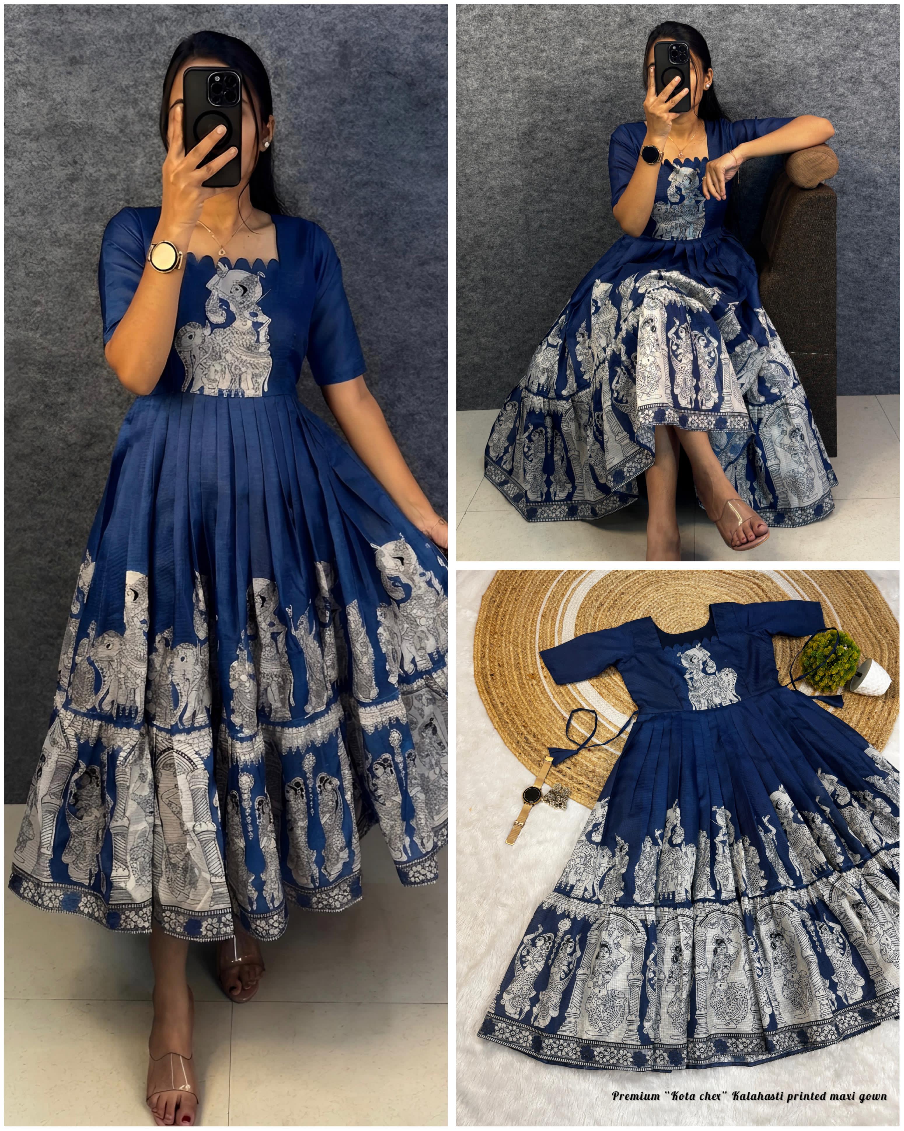 Kalamkari print  kota frocks