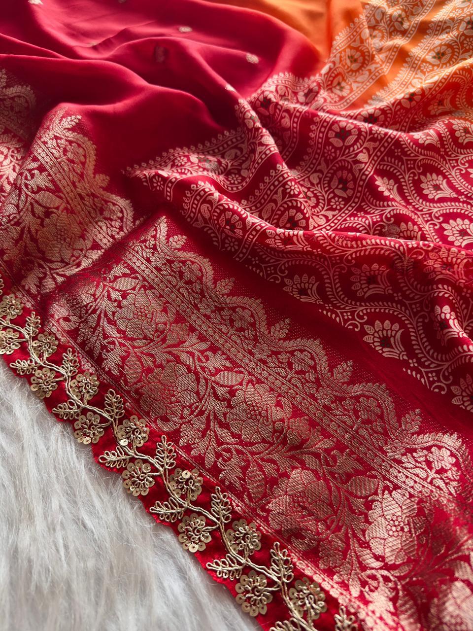 HEAVY JEQARD BORDER SAREE
