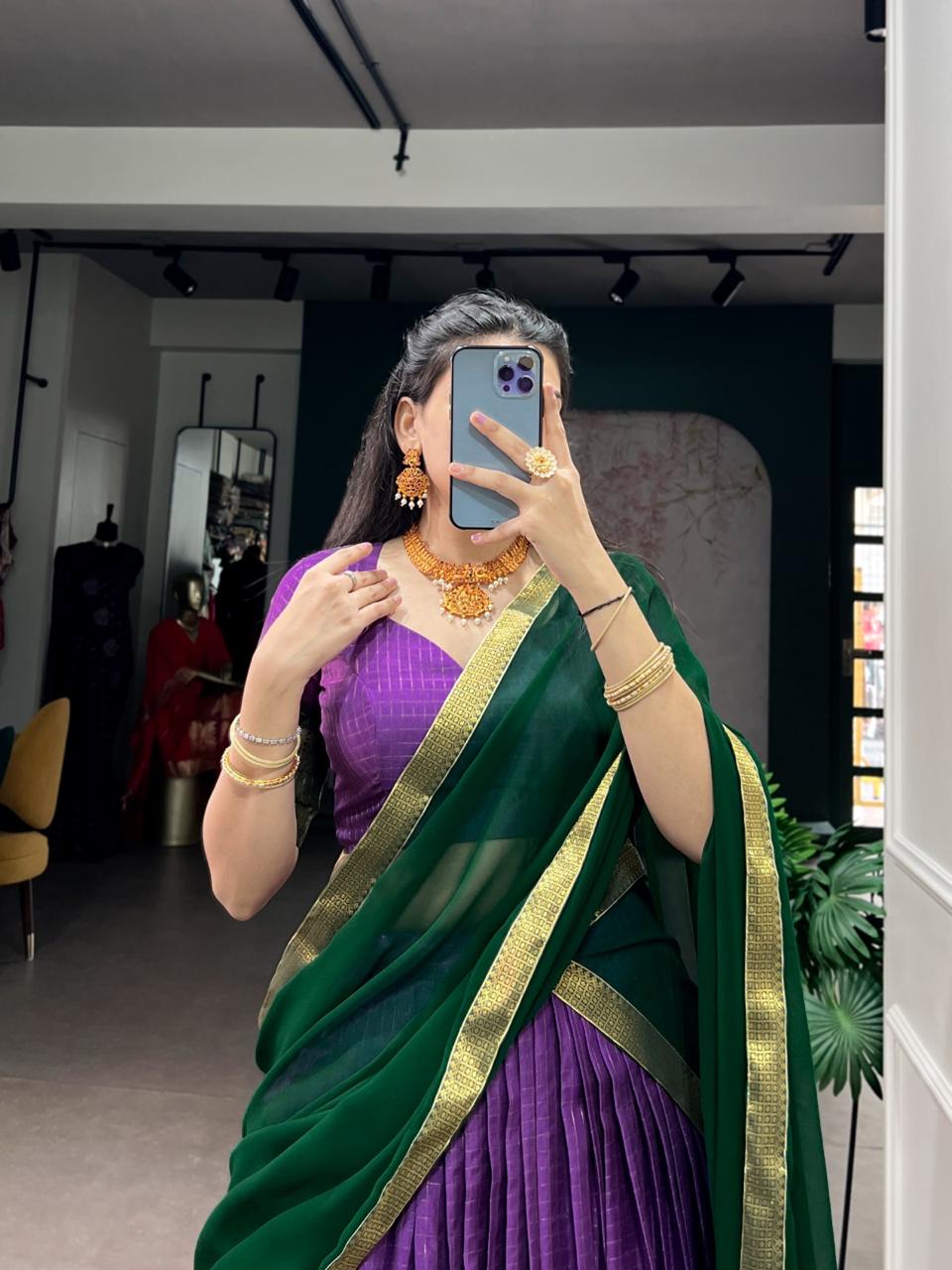 Dola checks lehenga