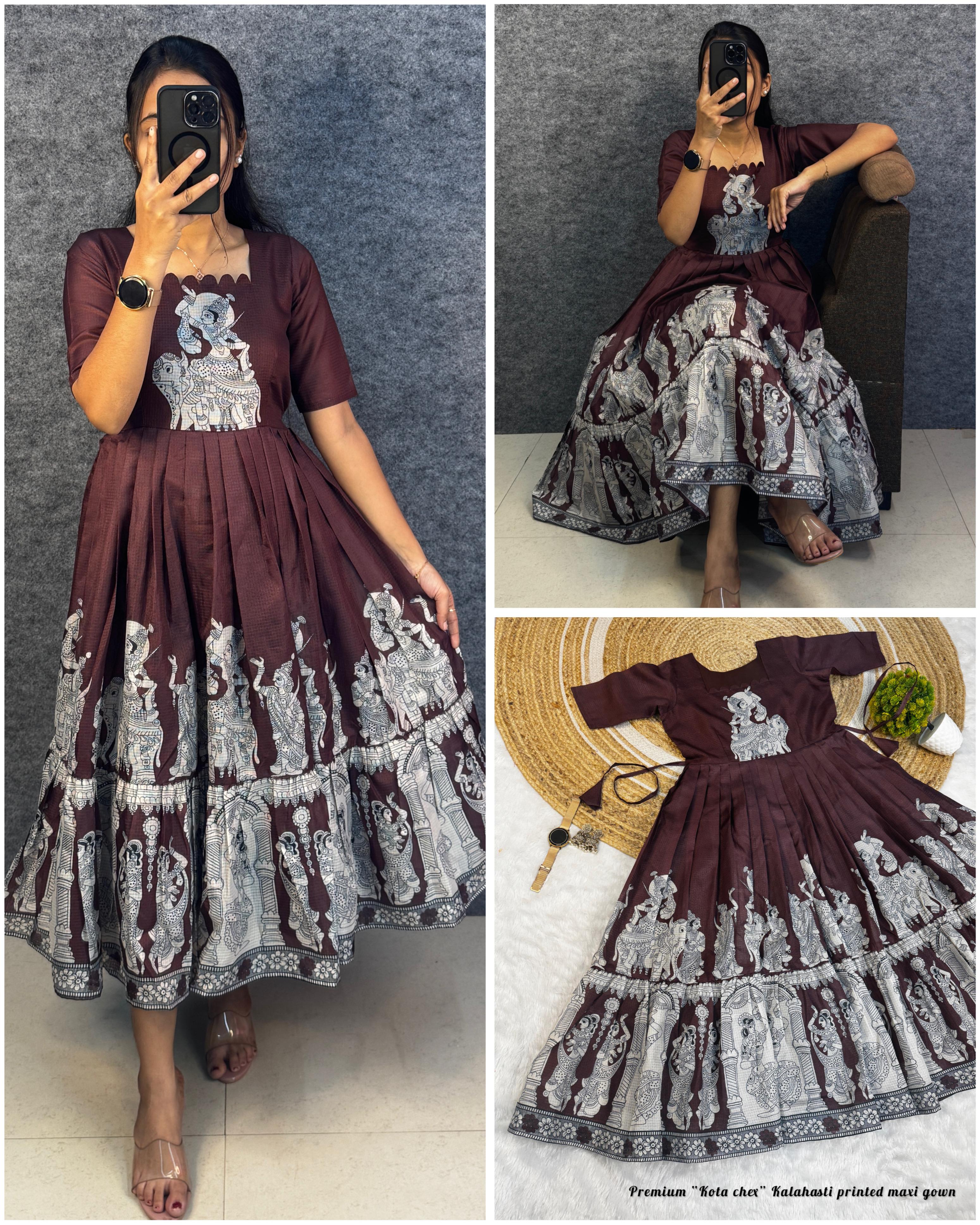 Kalamkari print  kota frocks