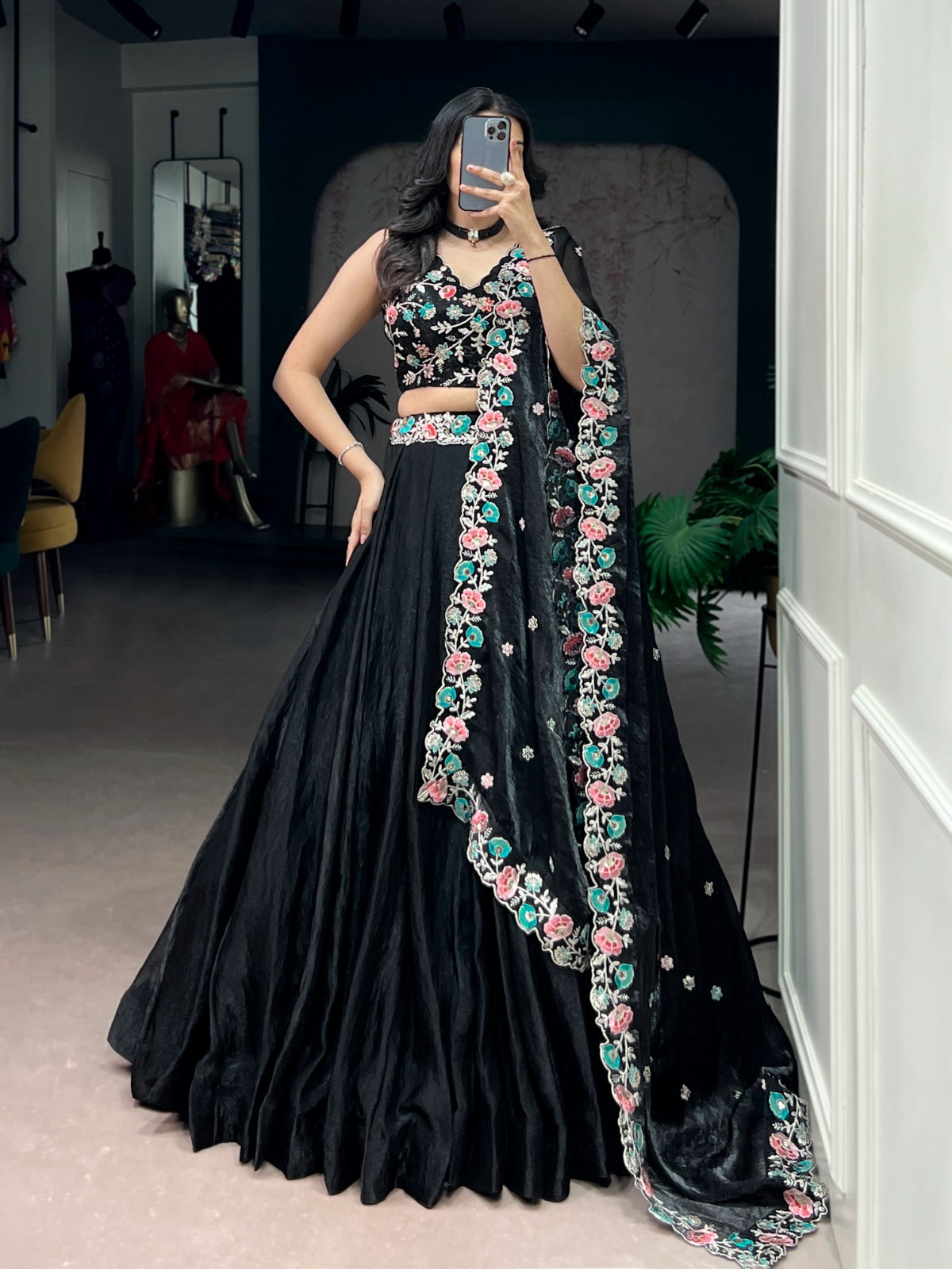Fendi silk heavy designer lehenga set