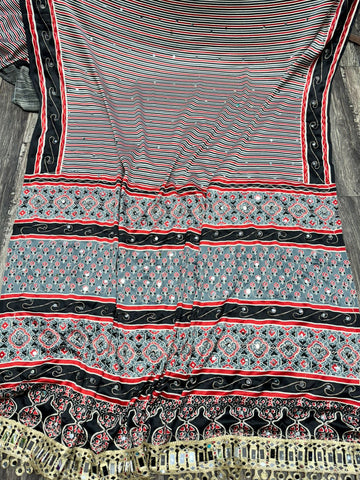 Pure Arjakh Sartin viscous silk saree