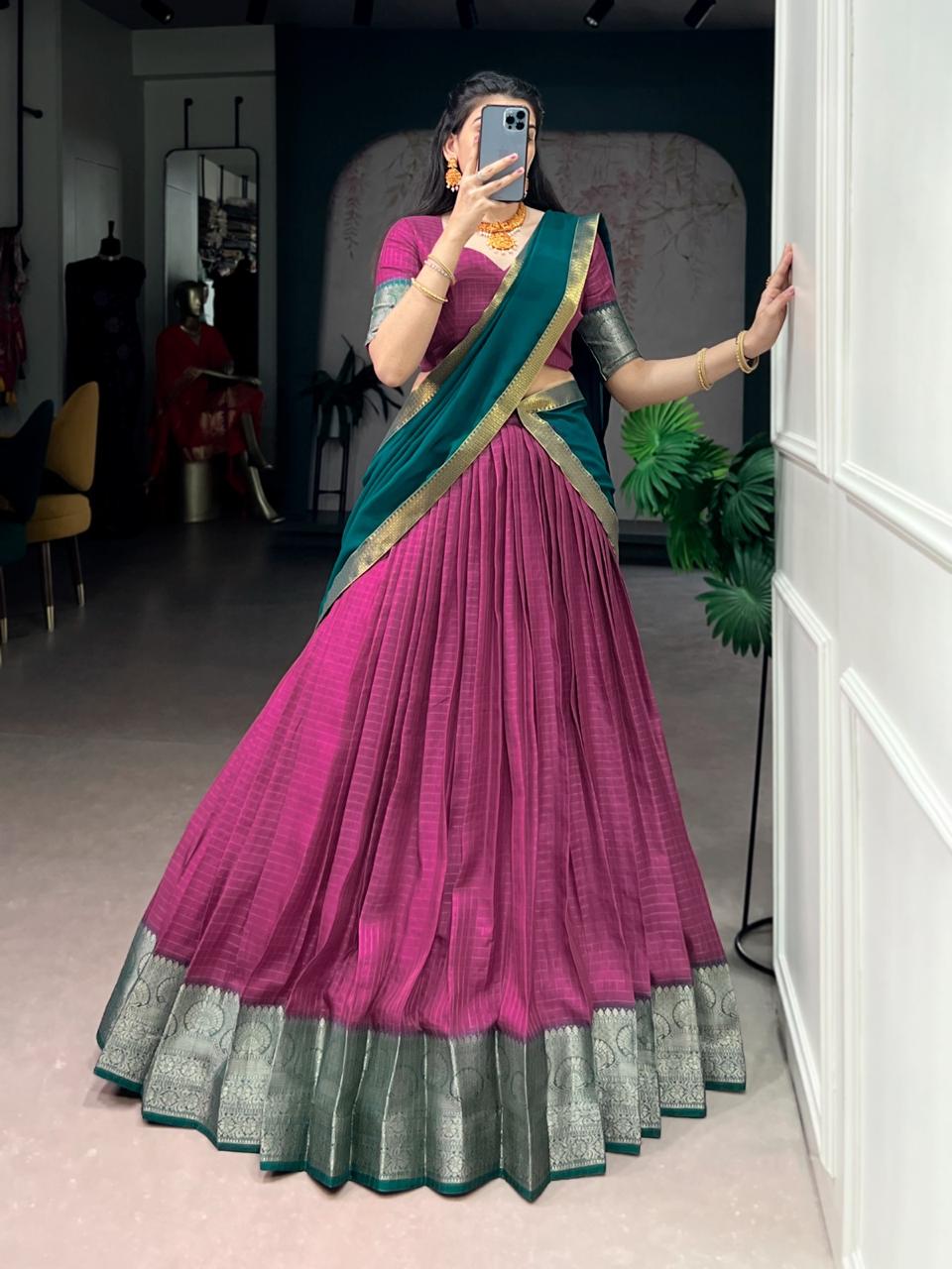 Dola checks lehenga