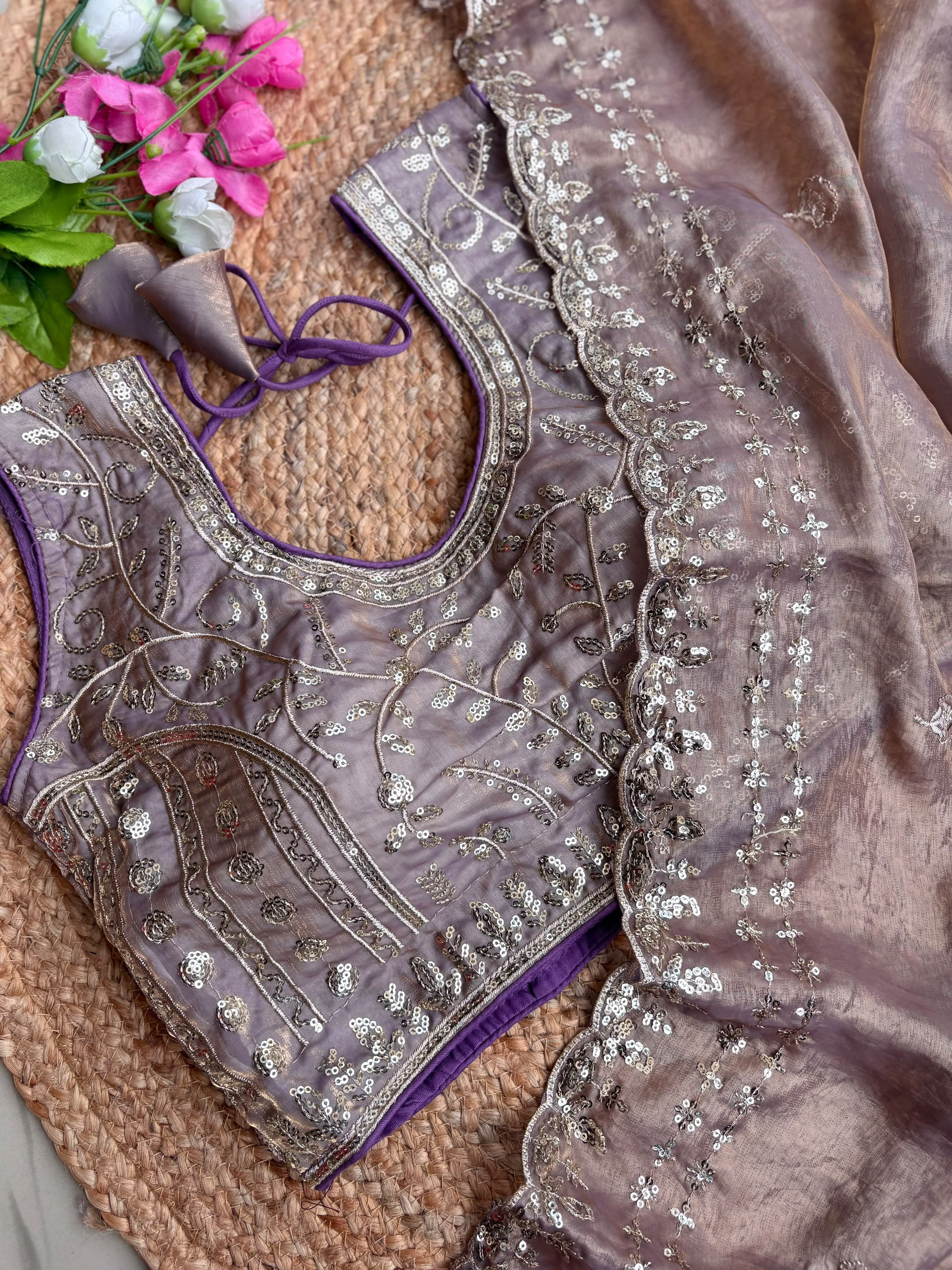 Fendy sattin designer saree ✨