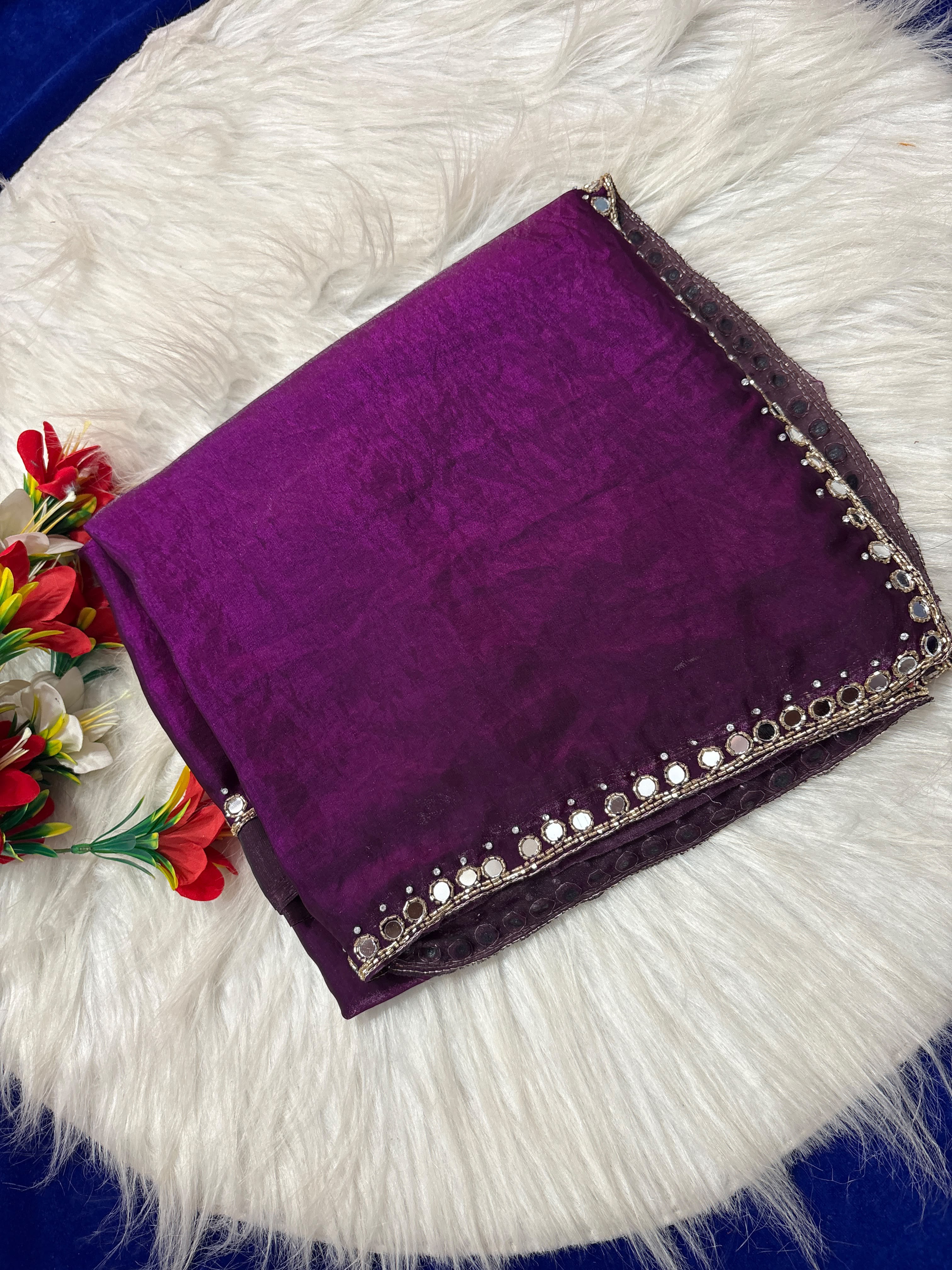 Neela mirror work sarees ✨
