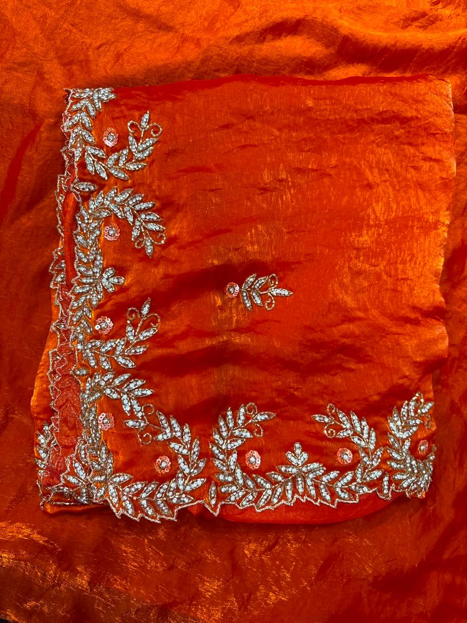 Space silk heavy designer saree ✨