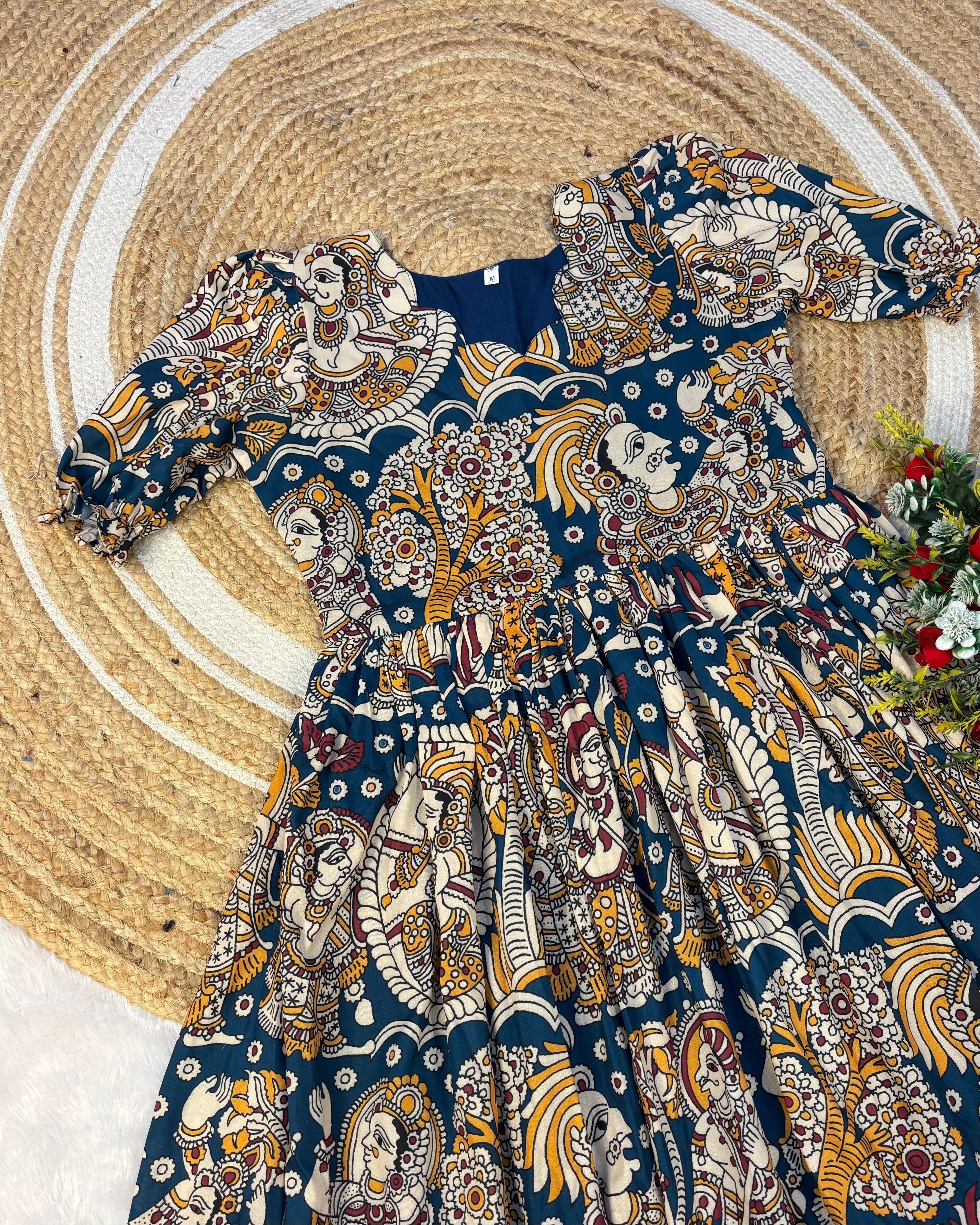 Kalamkari inspired maxi gowns