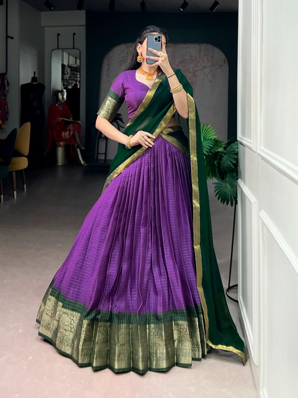 Dola checks lehenga