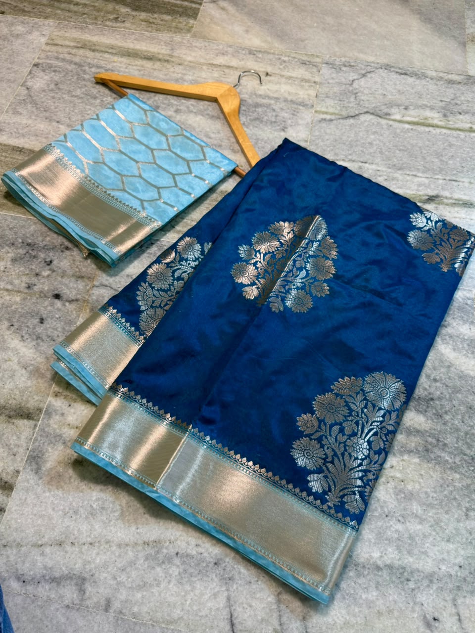 Banarasi katan silk fabric saree