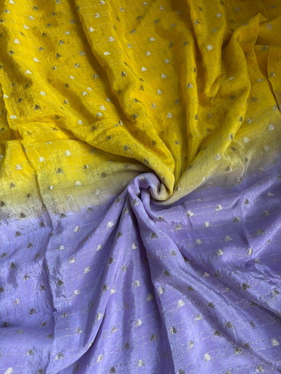 dual shade chinnon sarees