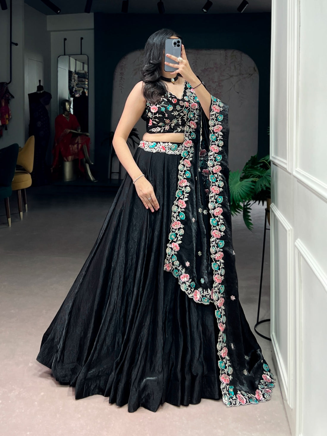 Fendi silk heavy designer lehenga set