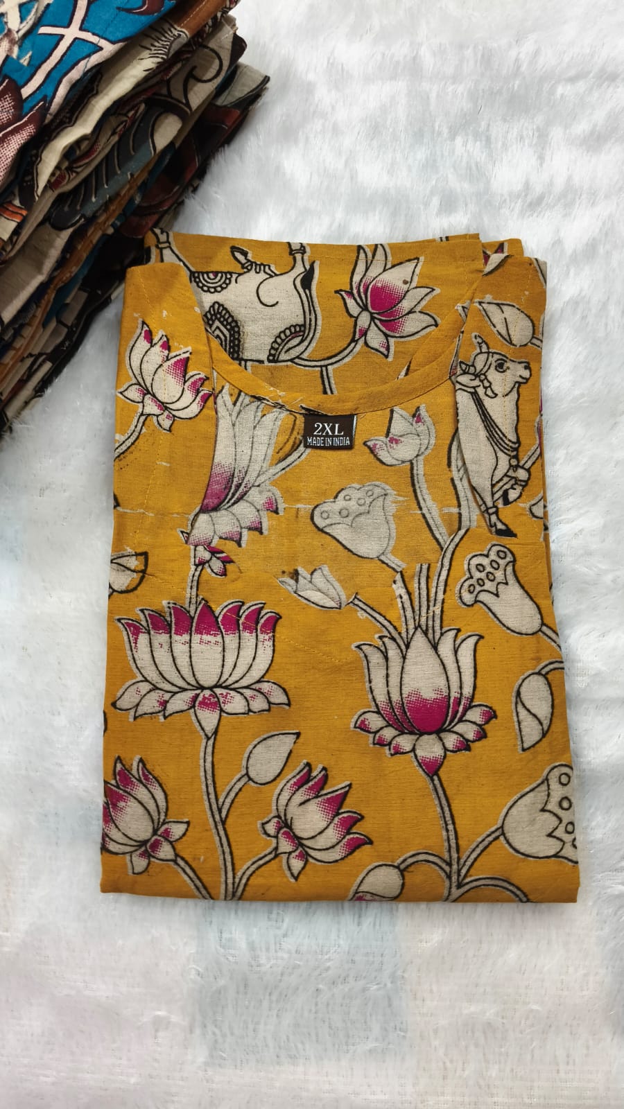 Pure kalamkari cotton kurti
