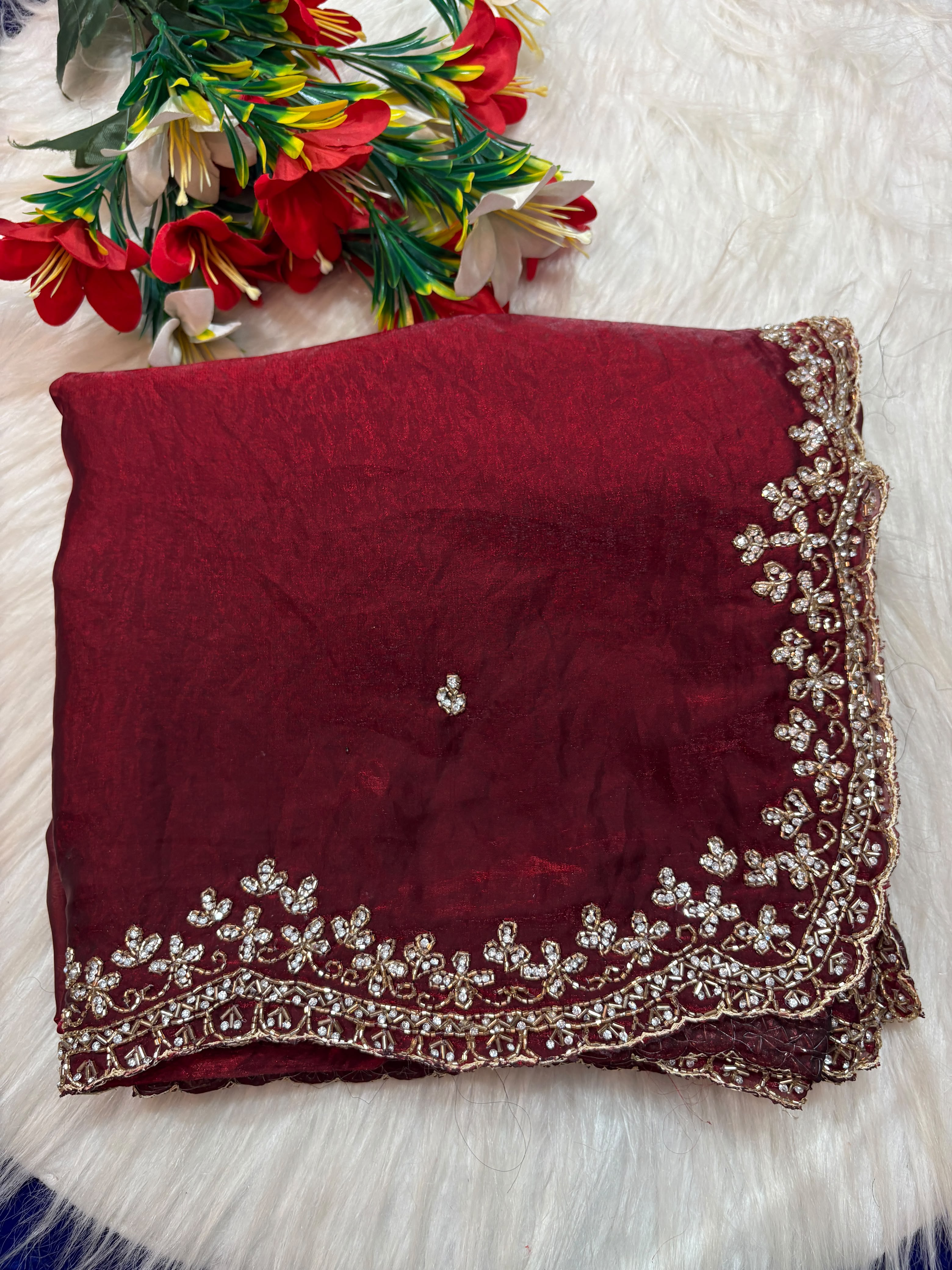 Premium Fandy Fabric heavy design saree