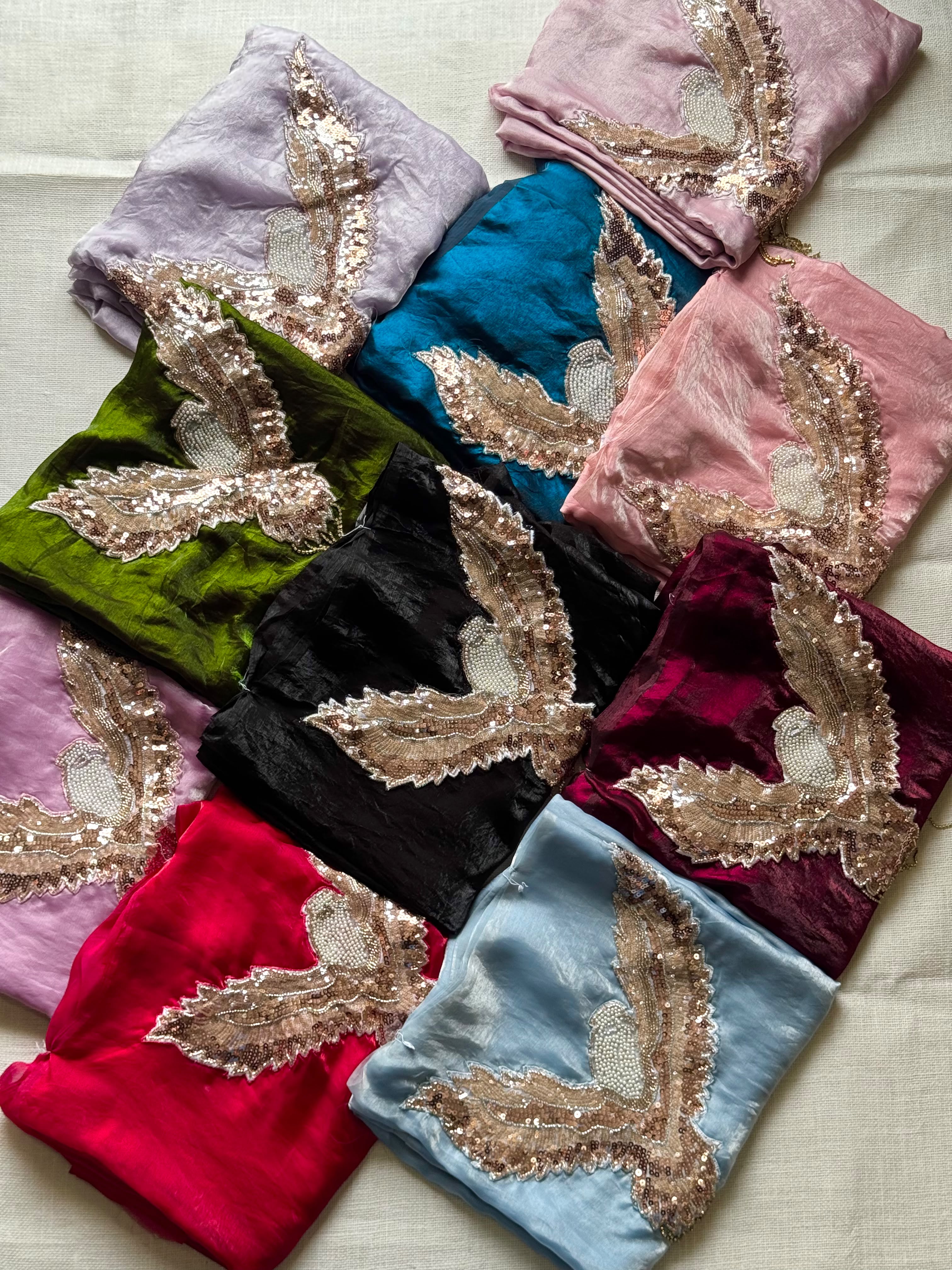 Eagle 🦅 patch hand work saree ✨