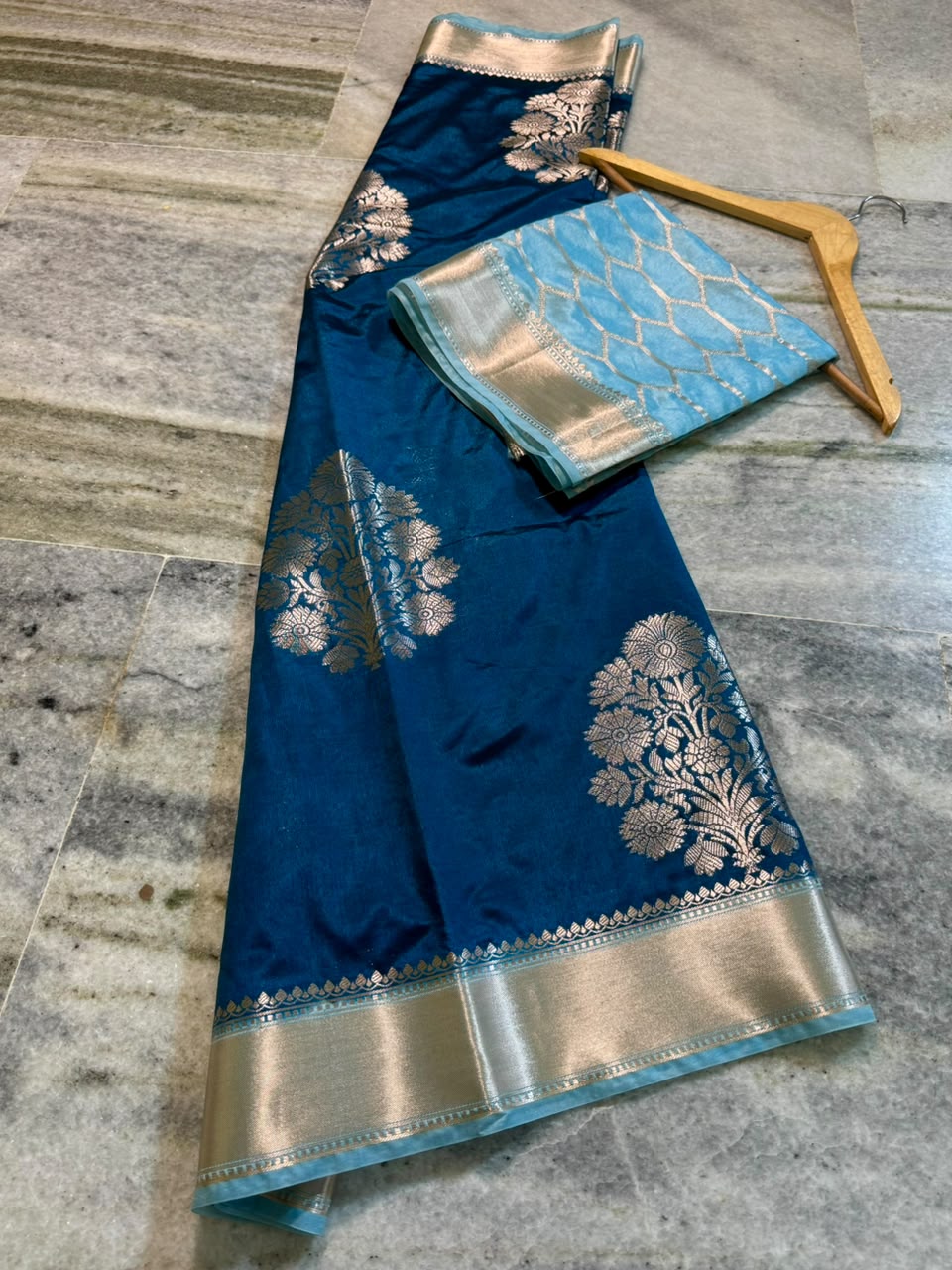 Banarasi katan silk fabric saree