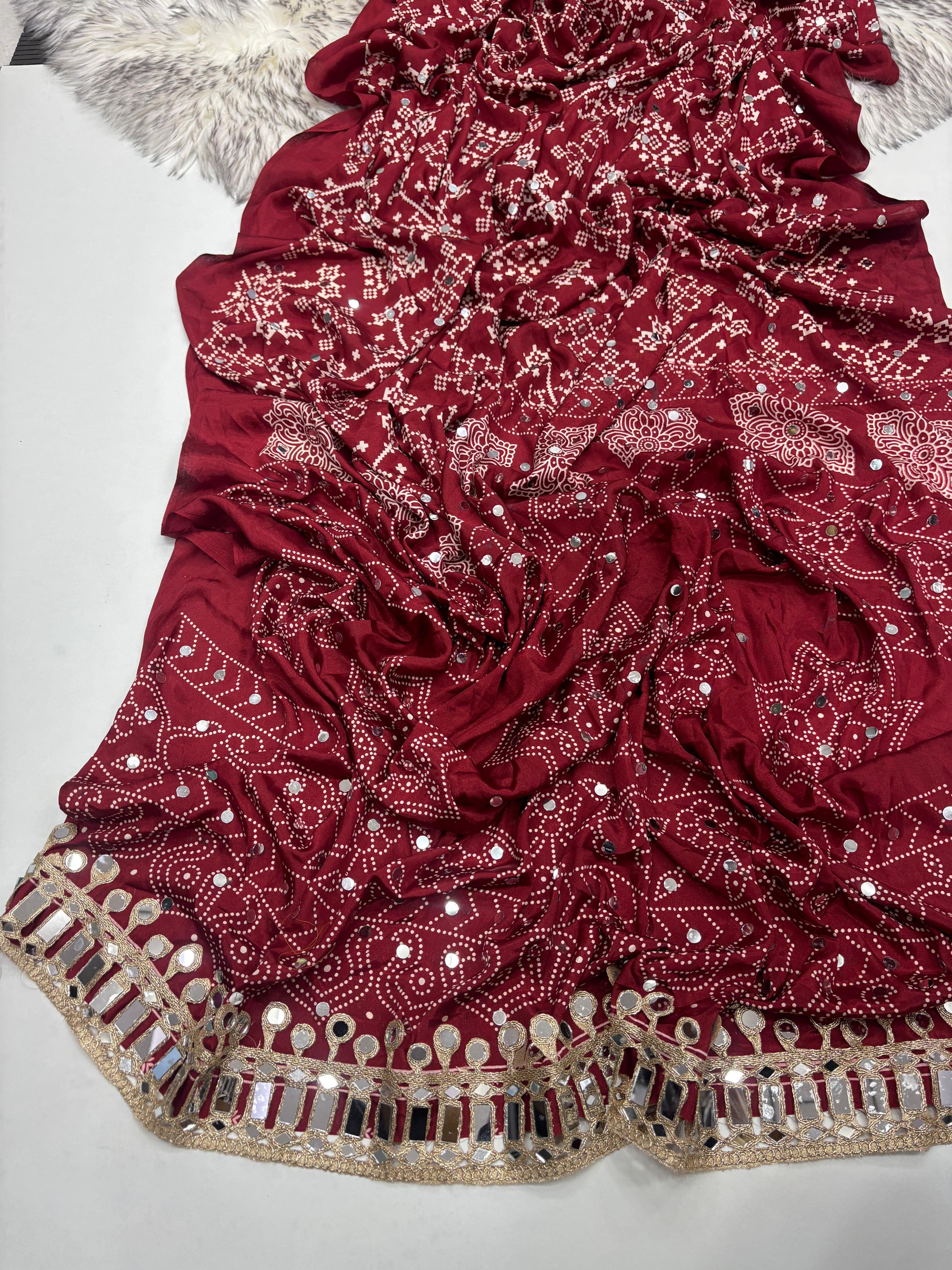 Pure satin silk saree