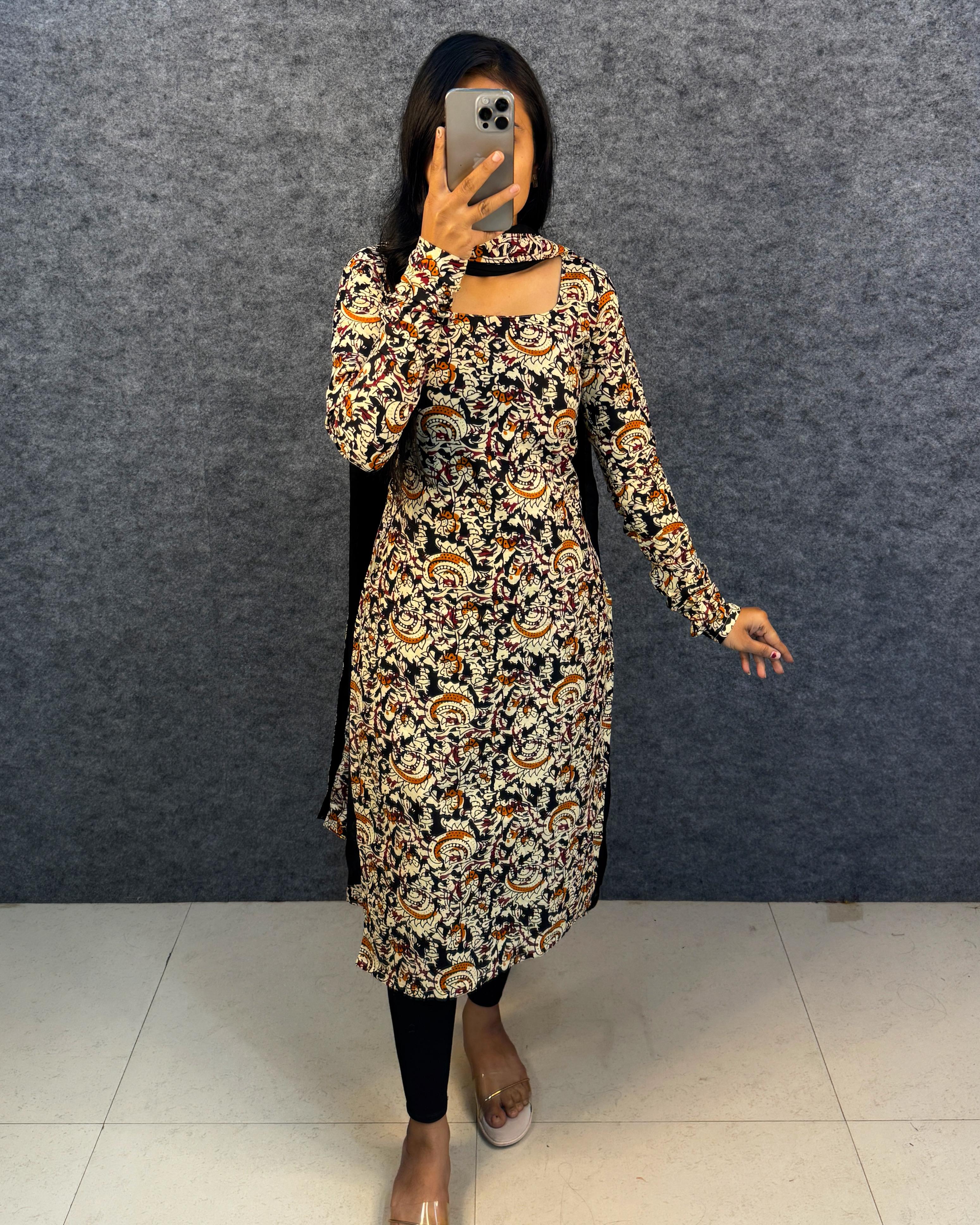 3 piece kalamkari inspired design set