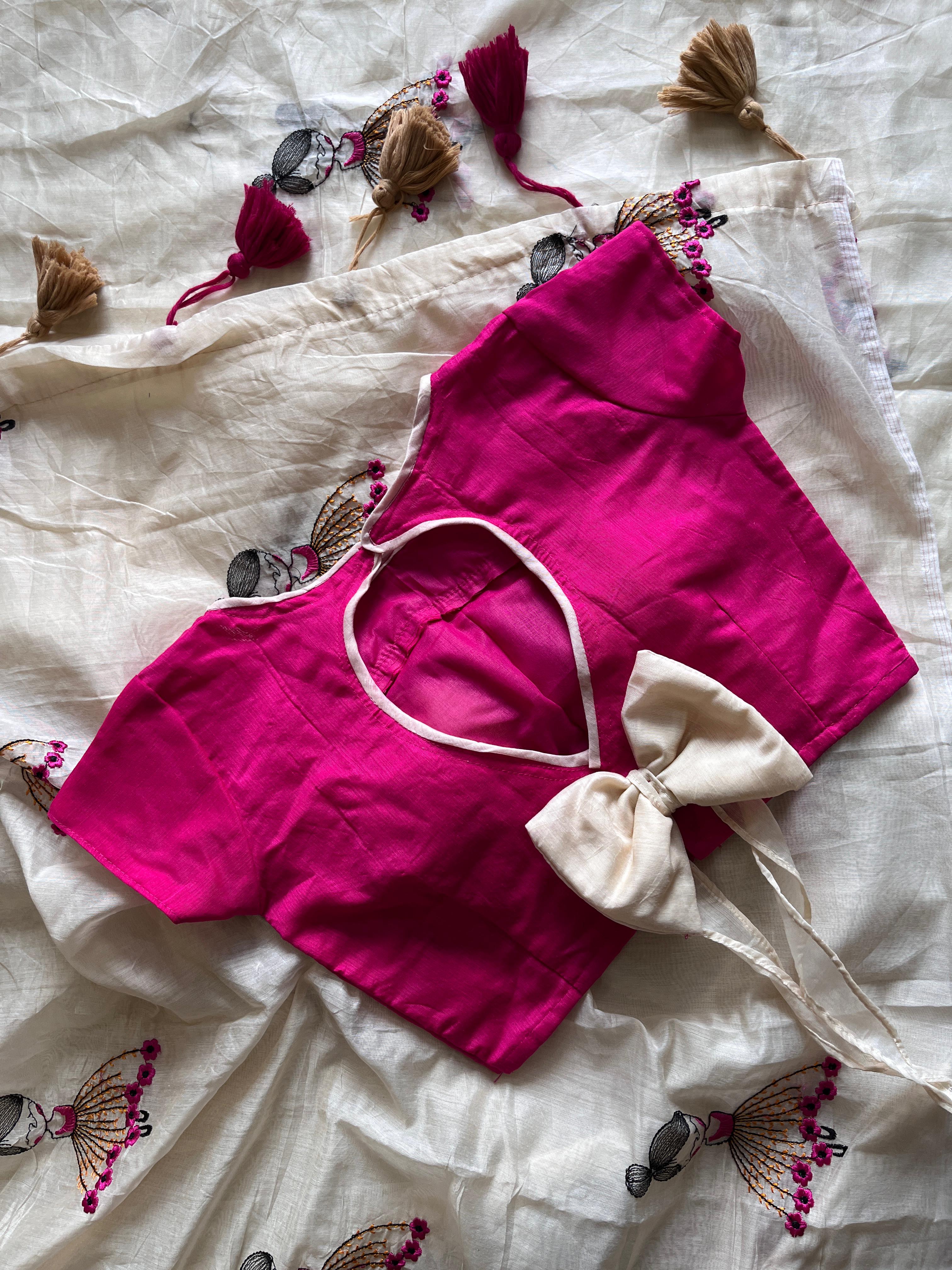 Baby doll chenderi cotton saree