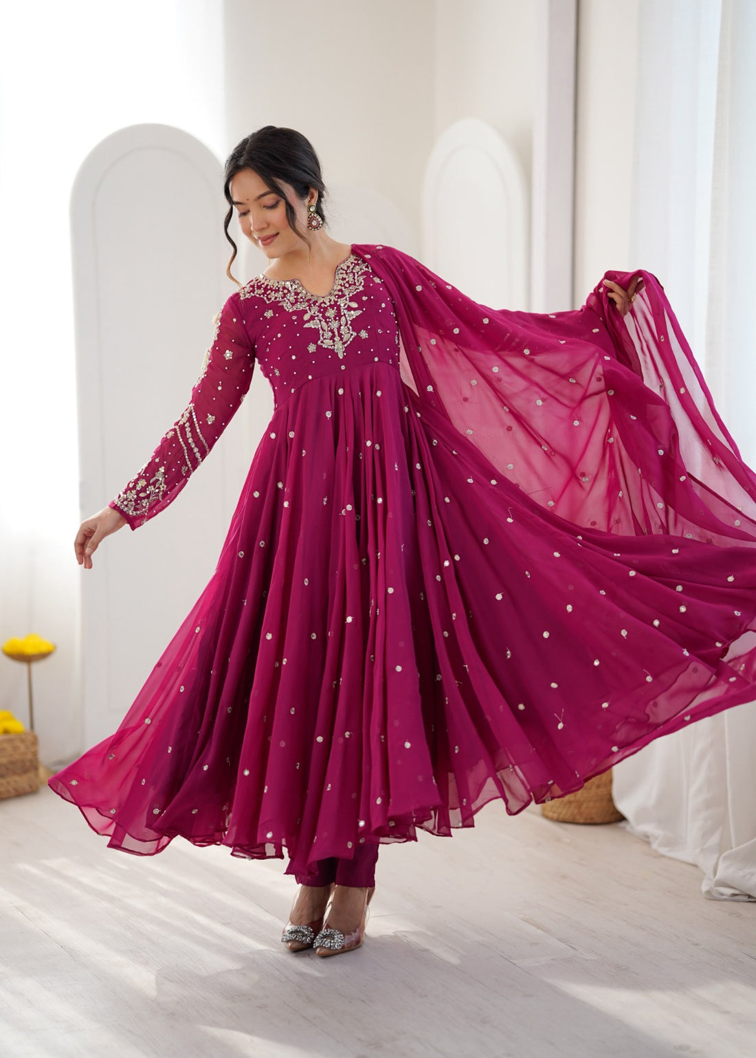 Heavy designer anarkali suit ✨