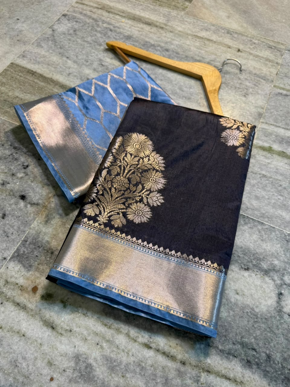 Banarasi katan silk fabric saree