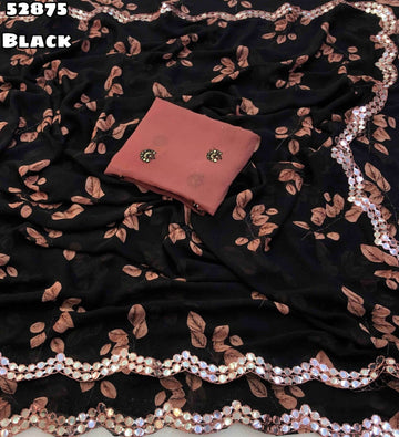 Soft shiffon Floral 🌺 print saree ✨