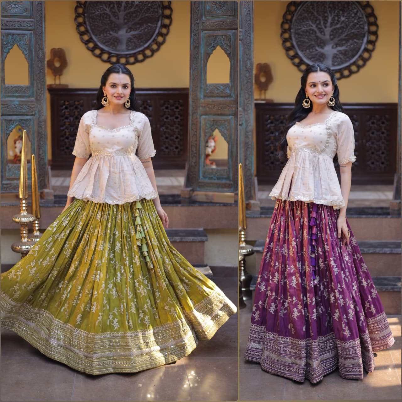 Designer viscose Jacquard lehenga choli ✨
