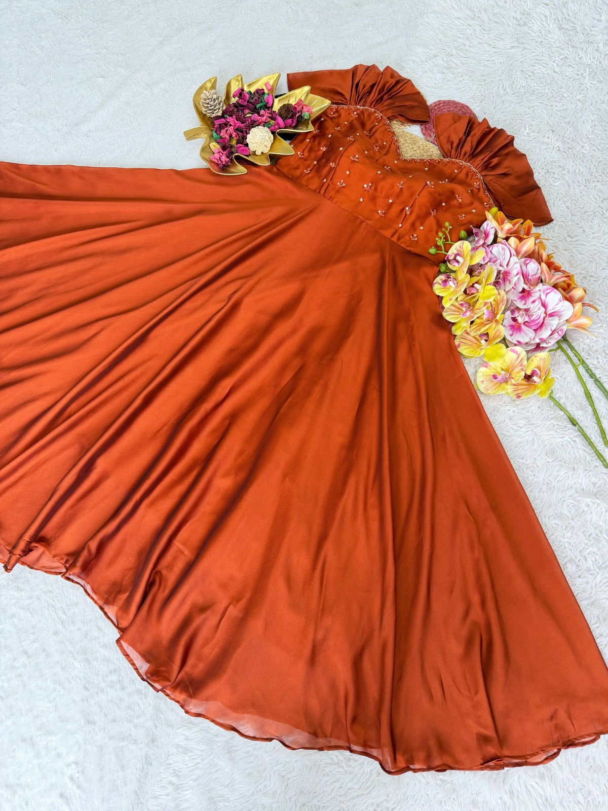 Rangoli silk gown ✨