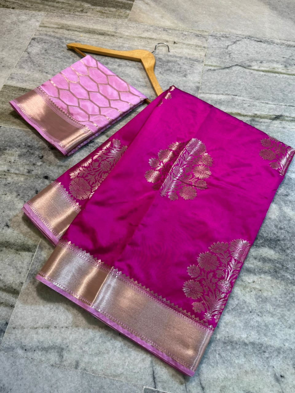 Banarasi katan silk fabric saree