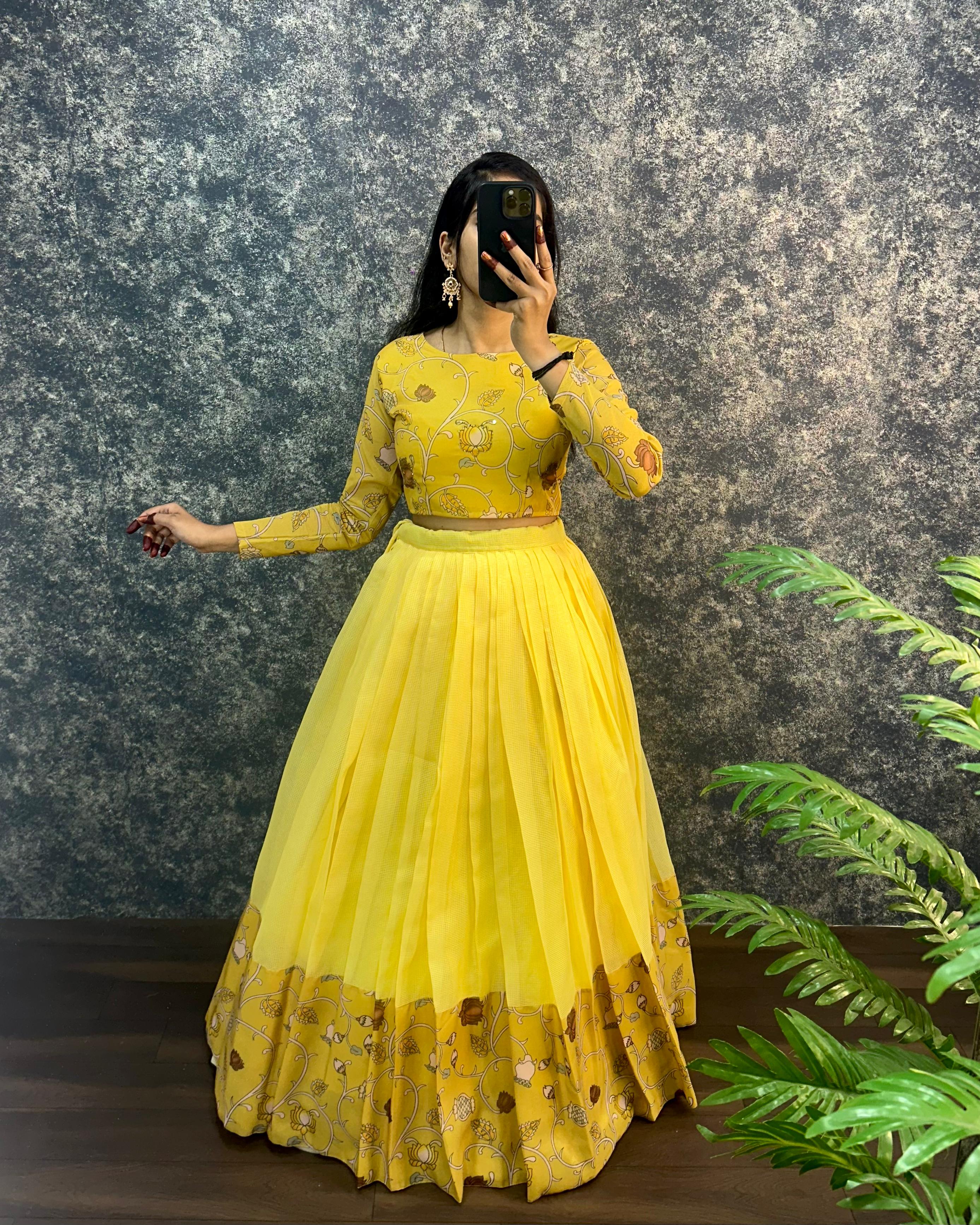 kota Doria crop top lehenga
