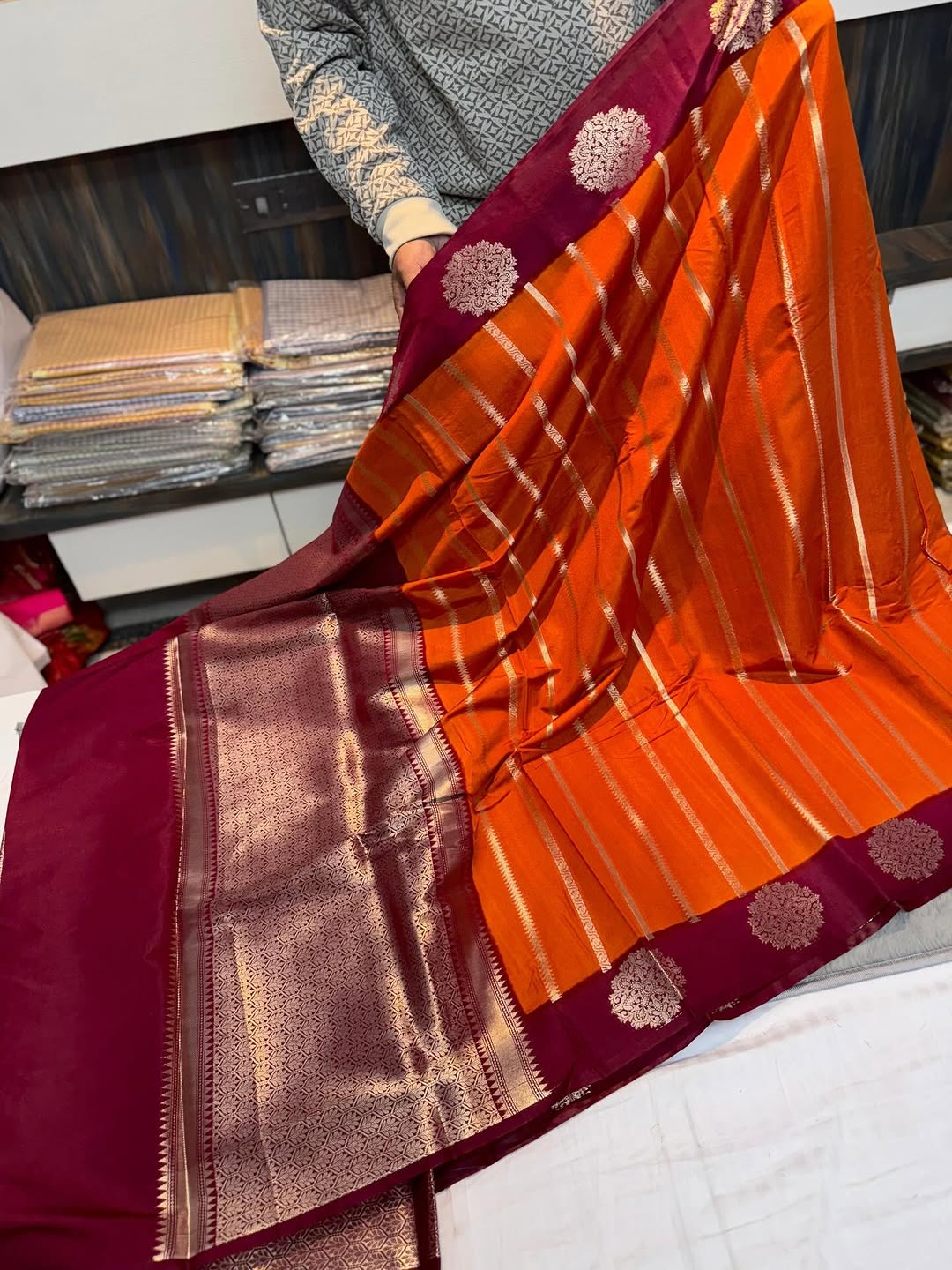 Benaresi soft warm silk saree