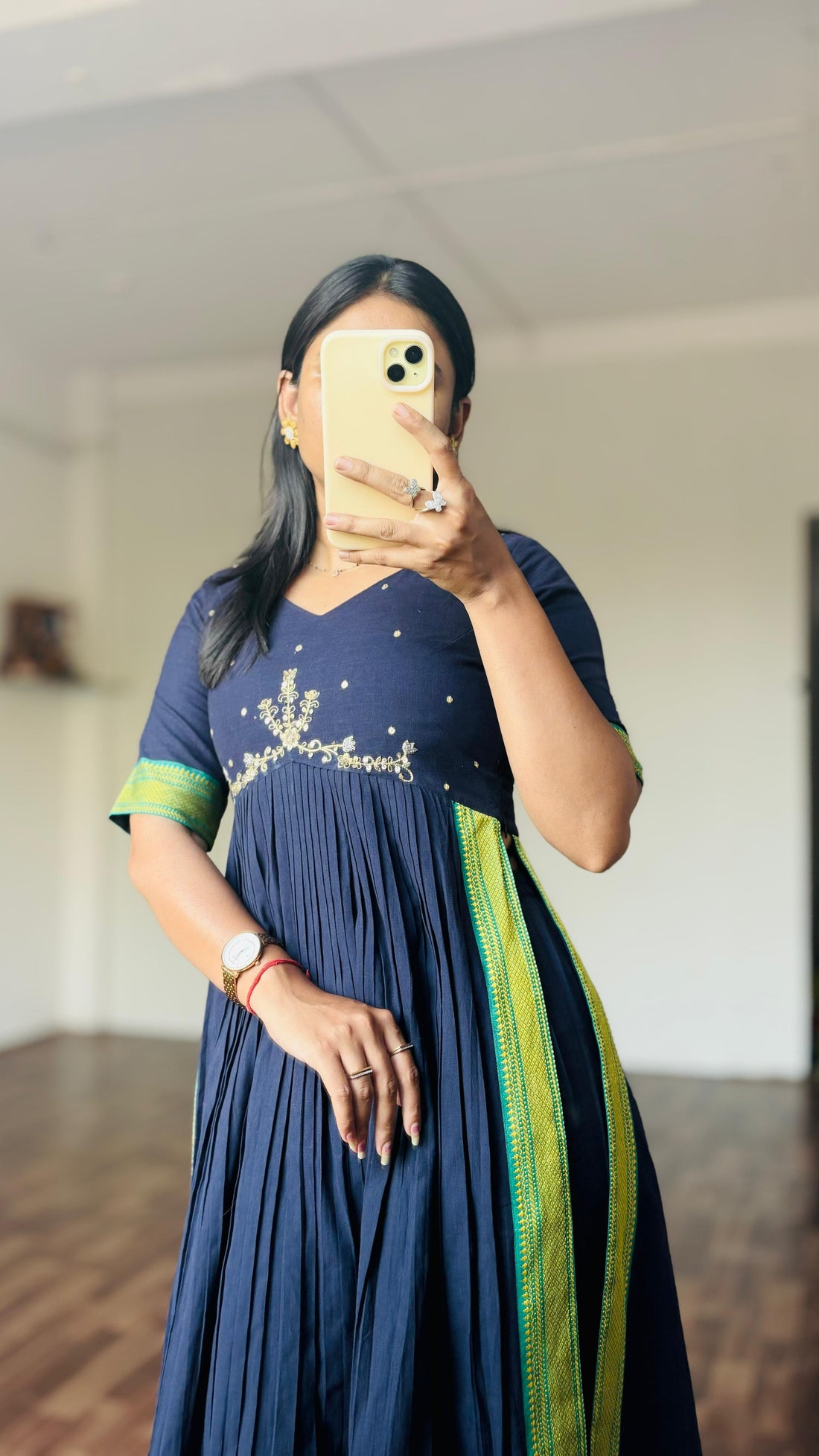 Mangalagiri handloom designer kurta-pant set