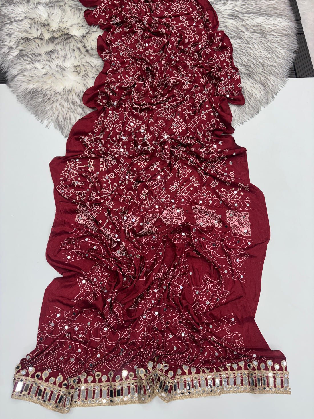 Pure satin silk saree