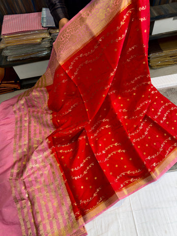 Benaresi dyble dupion soft silk saree