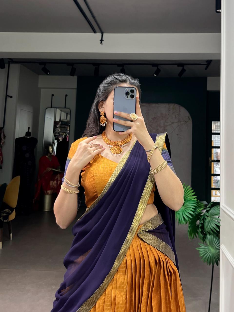 Dola checks lehenga
